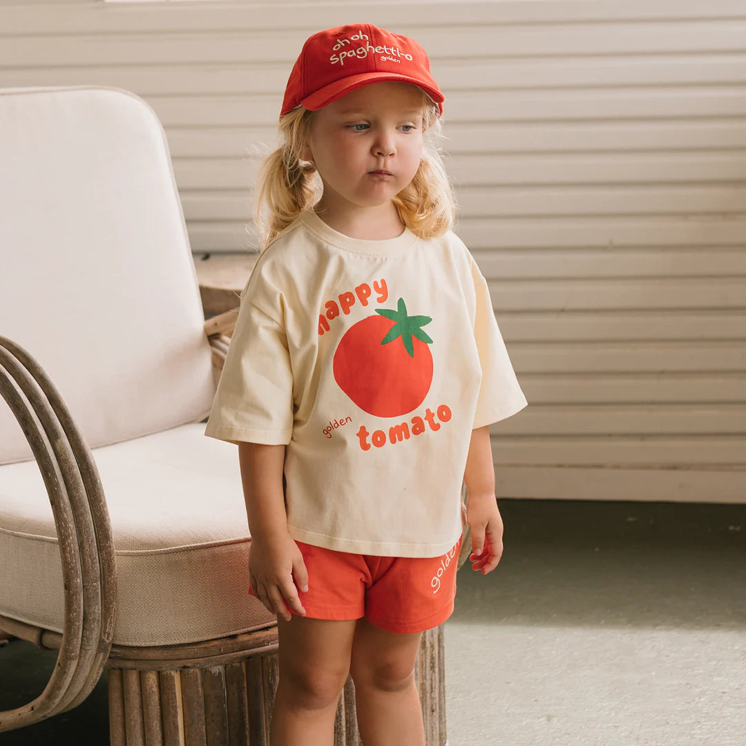 Golden Children - Happy Tomato Mid Sleeve Tee Vanilla Parfait