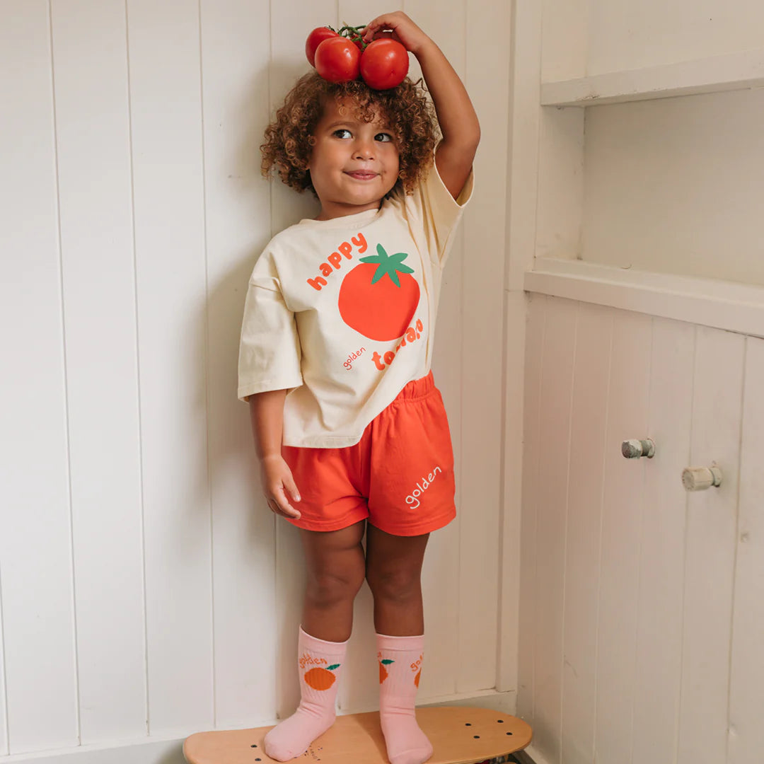 Golden Children - Happy Tomato Mid Sleeve Tee Vanilla Parfait