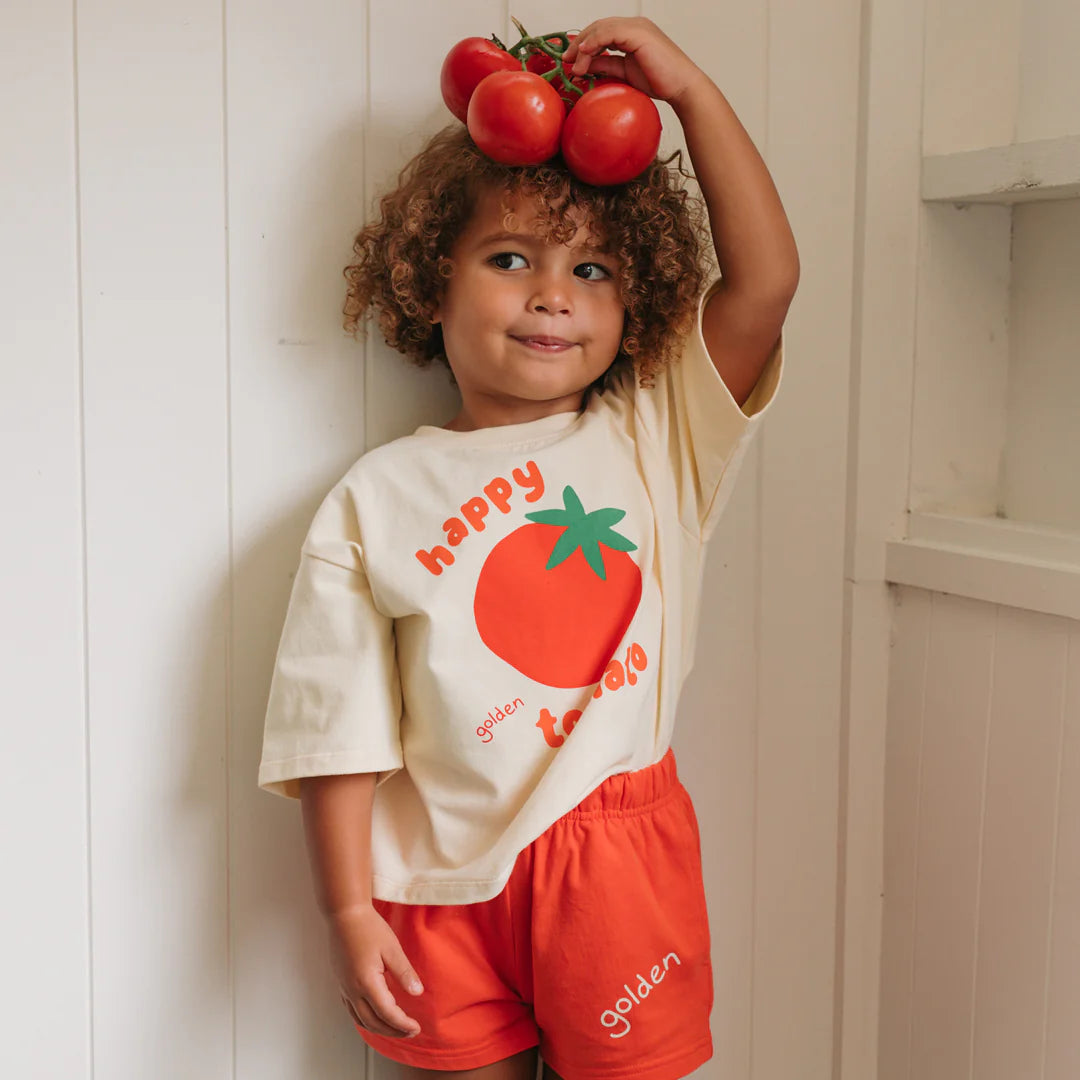 Golden Children - Happy Tomato Mid Sleeve Tee Vanilla Parfait