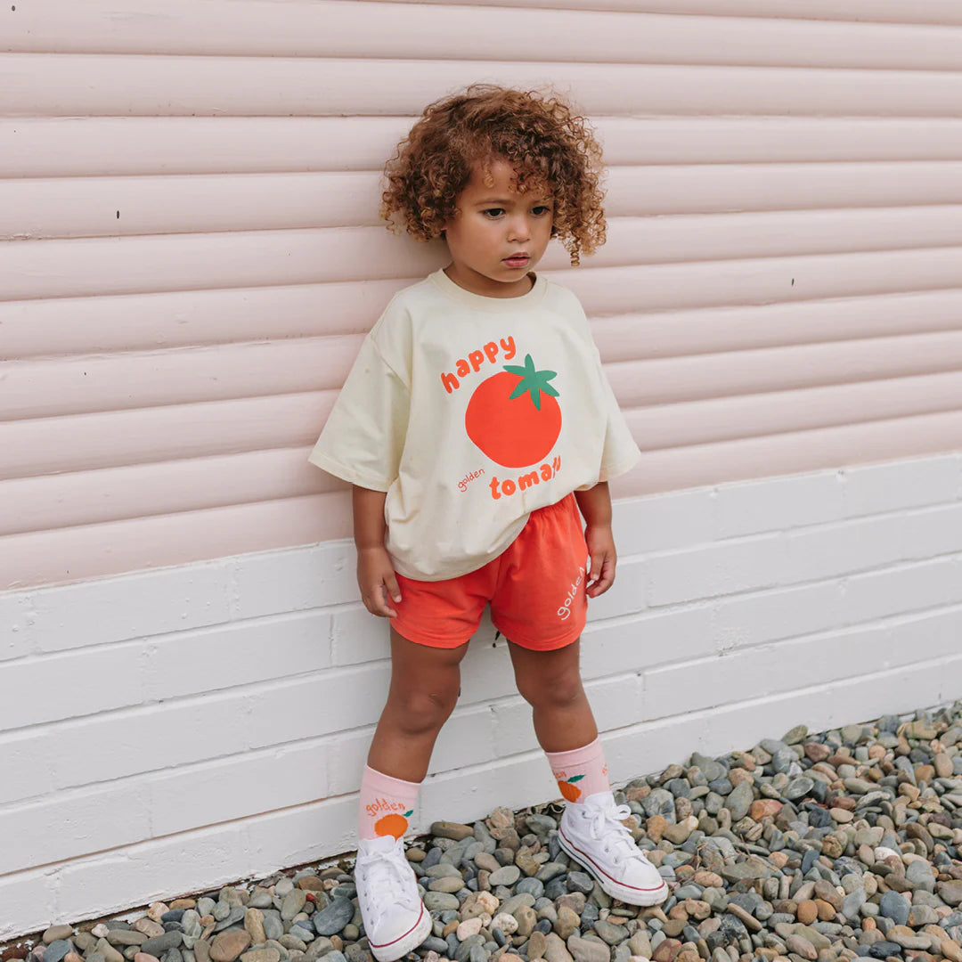 Golden Children - Happy Tomato Mid Sleeve Tee Vanilla Parfait