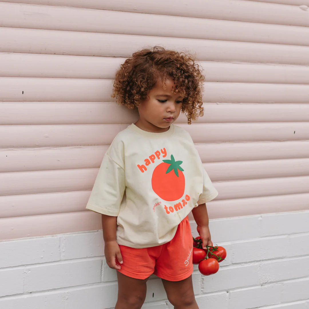 Golden Children - Happy Tomato Mid Sleeve Tee Vanilla Parfait