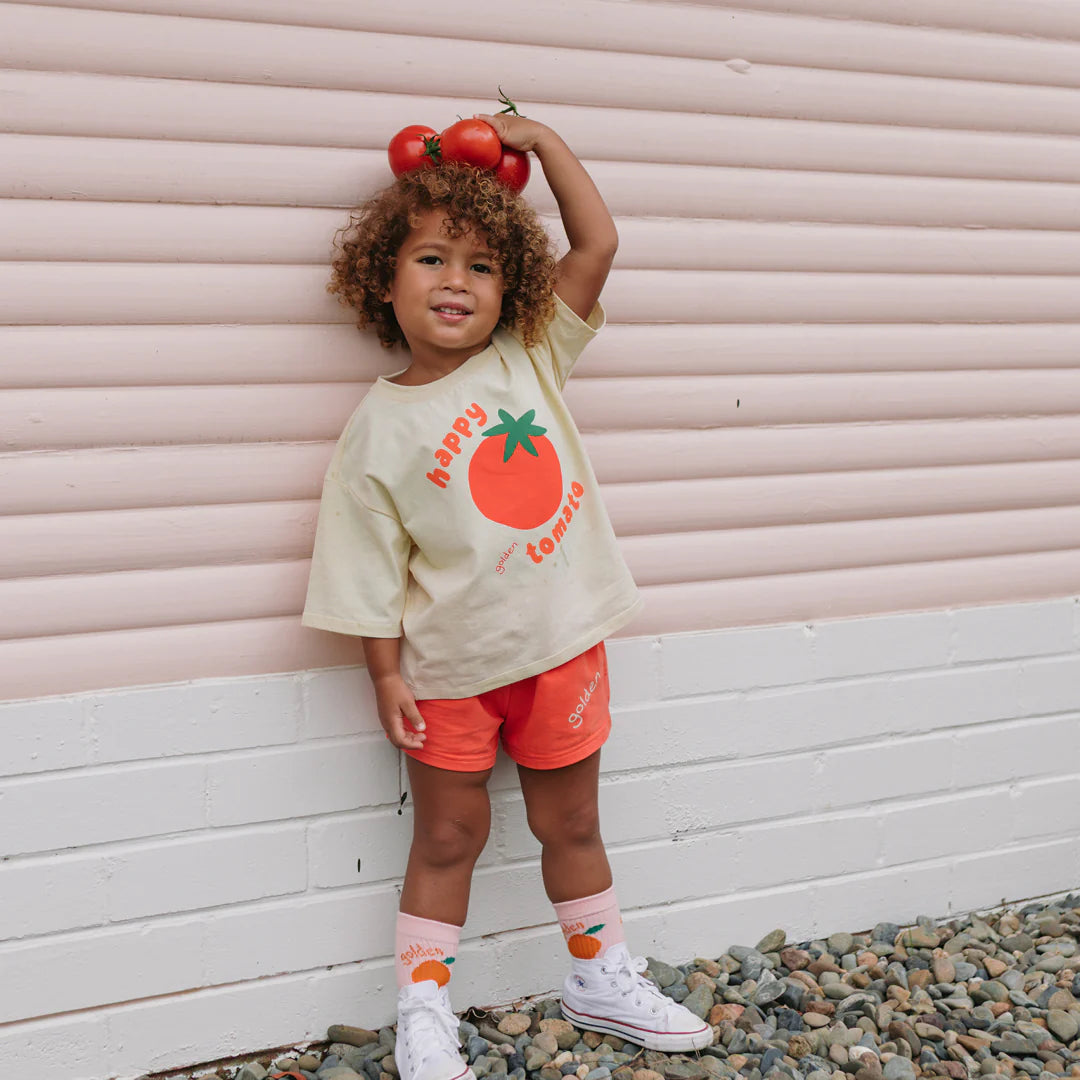 Golden Children - Happy Tomato Mid Sleeve Tee Vanilla Parfait