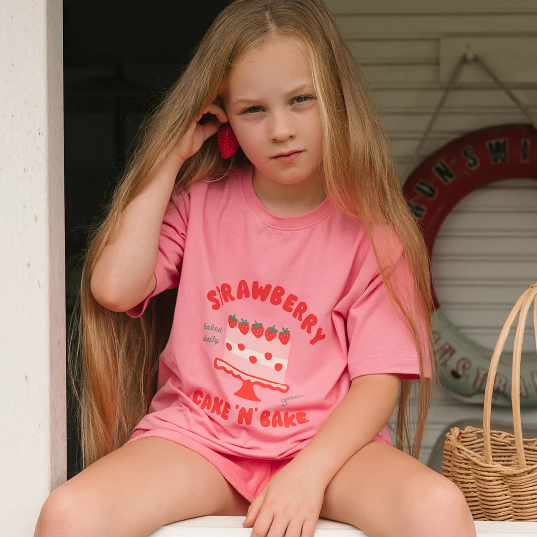 Golden Children - Cake 'n' Bake Mid Sleeve Tee Meringue Pink