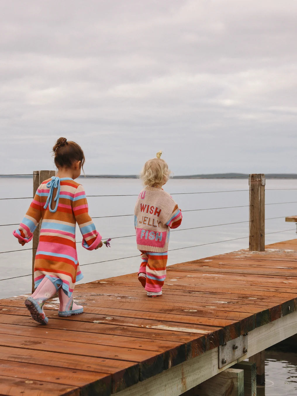 Small Swim Club - Coral Stripe Pants