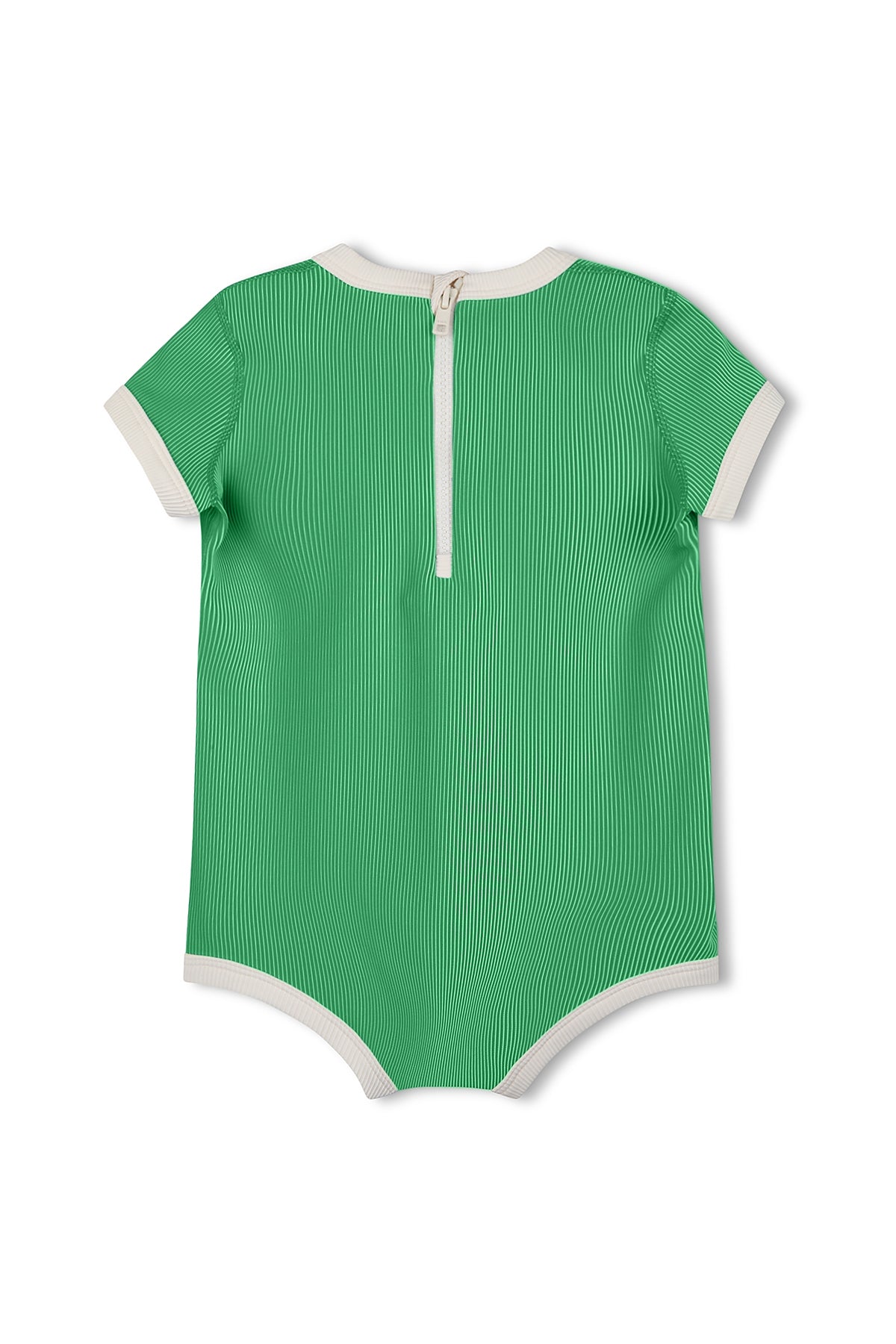 Zulu & Zephyr - Mini Stripe Rib Infant Onesie Parrot Green