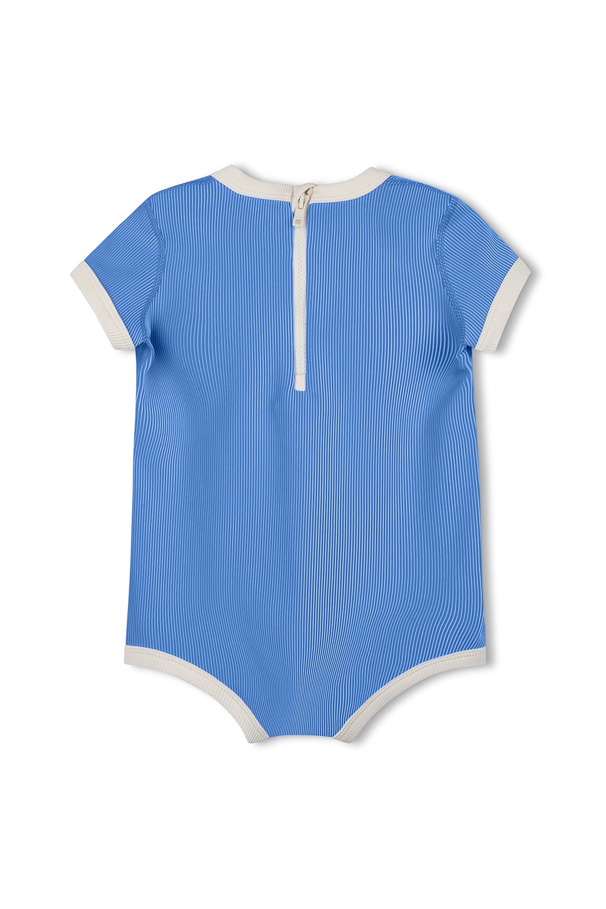 Zulu & Zephyr - Mini Stripe Rib Infant Onesie Sky Blue