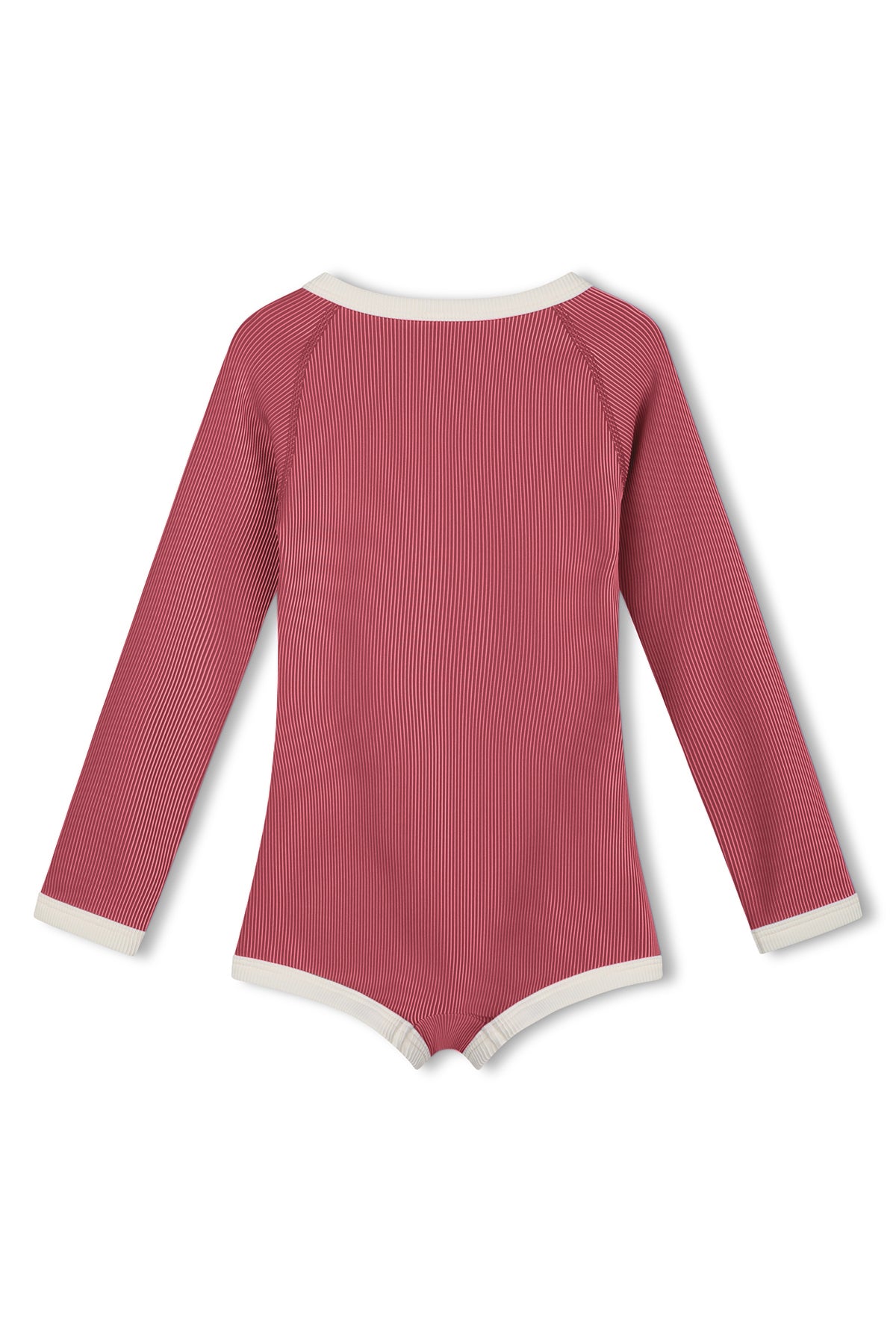 Zulu & Zephyr - Mini Stripe Rashie Onesie Clay Red