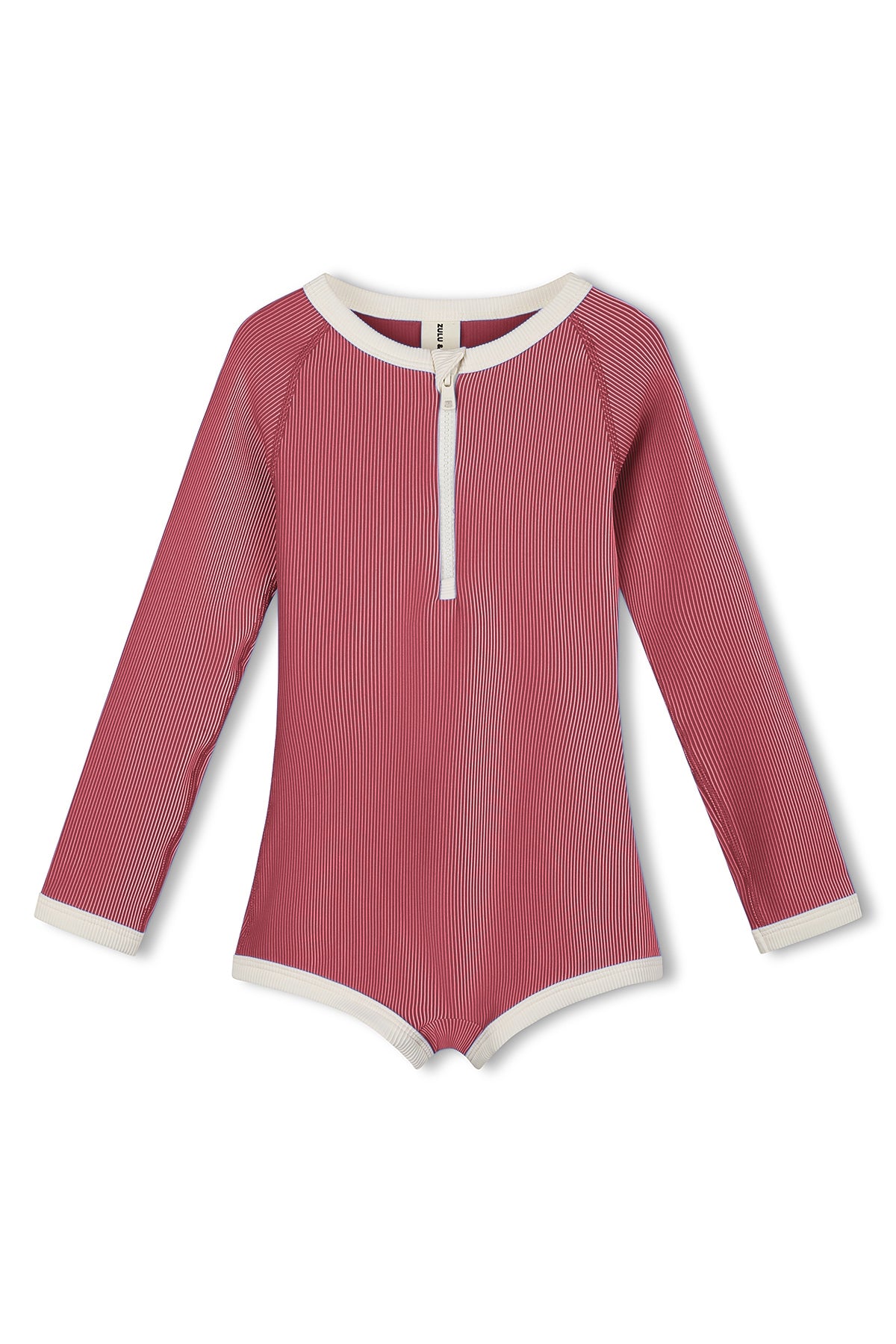 Zulu & Zephyr - Mini Stripe Rashie Onesie Clay Red