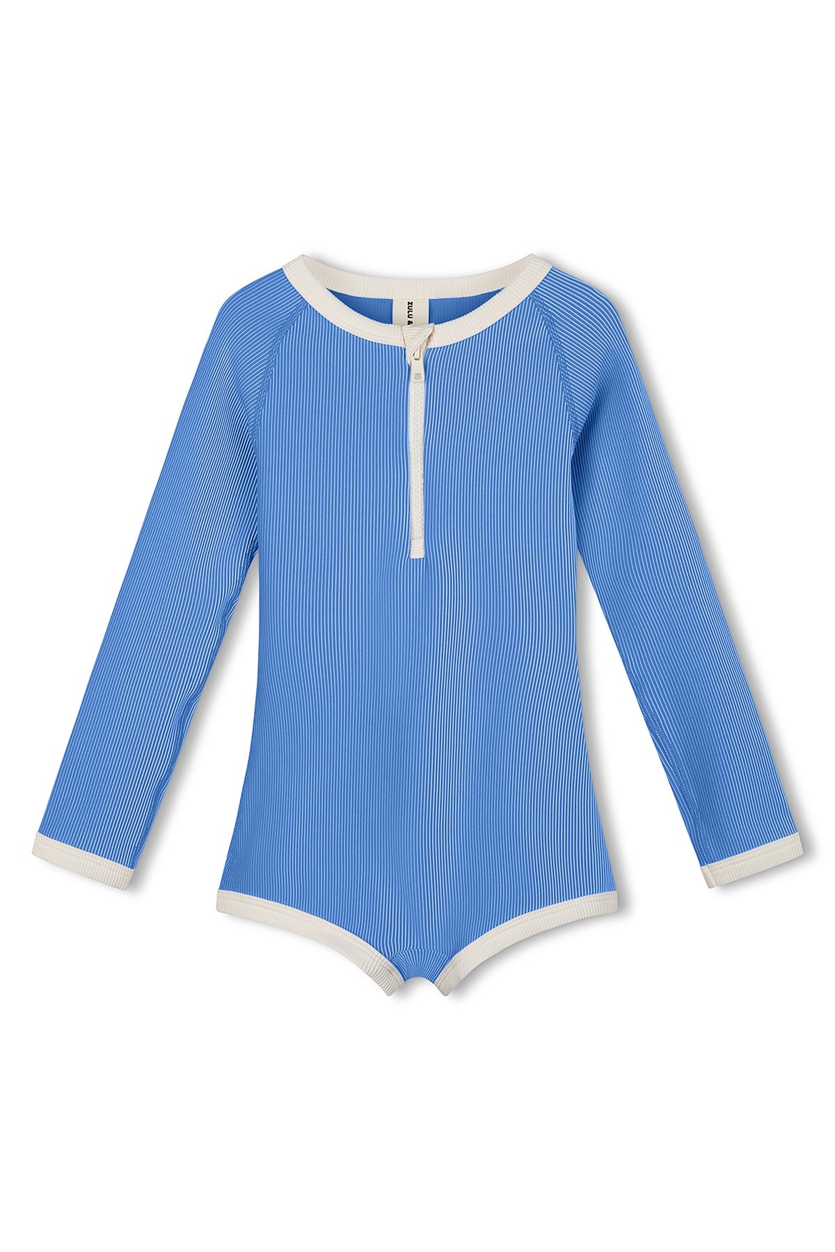 Zulu & Zephyr - Mini Stripe Rib Rashie Onesie Sky Blue