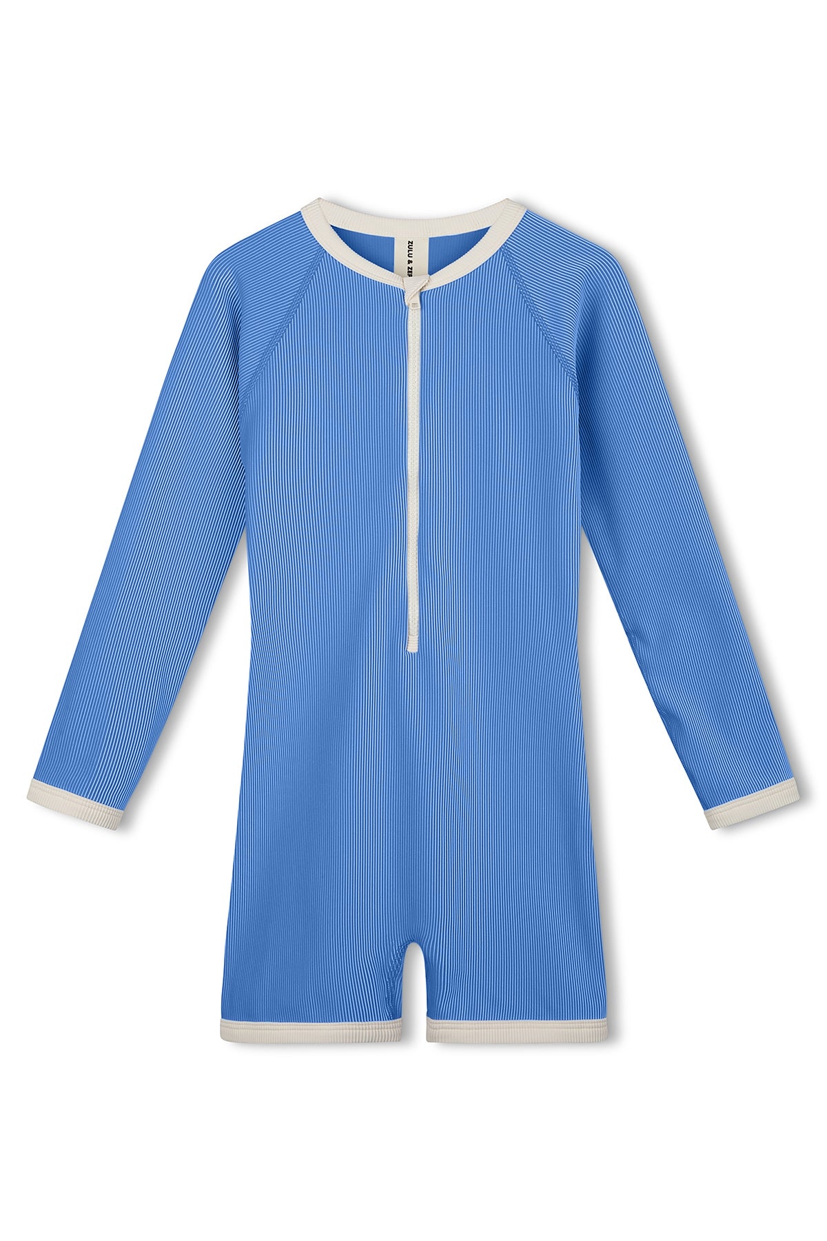 Zulu & Zephyr - Mini Stripe Rib Surf Suit Sky Bkue