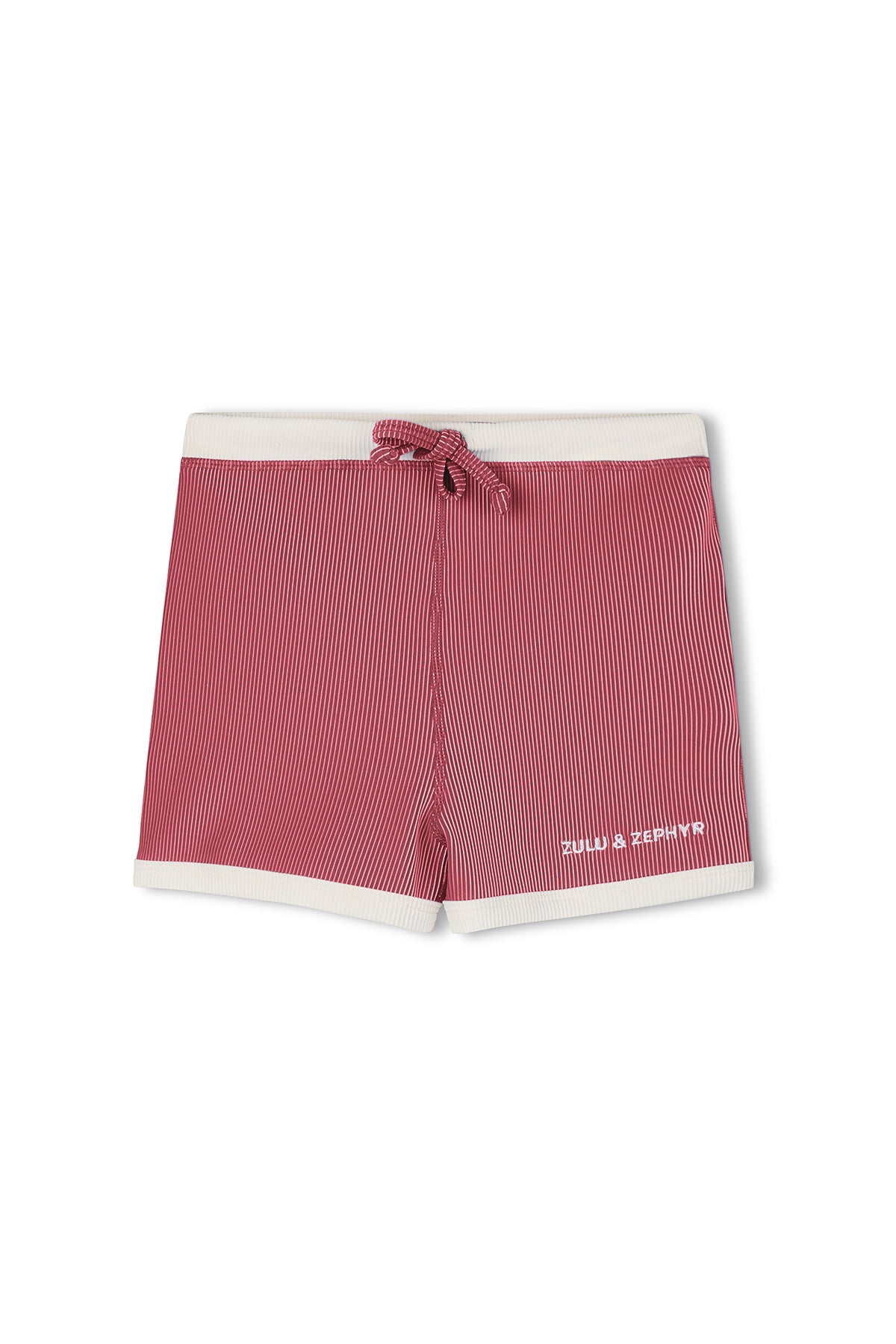 Zulu & Zephyr - Mini Stripe Surf Short Clay Red
