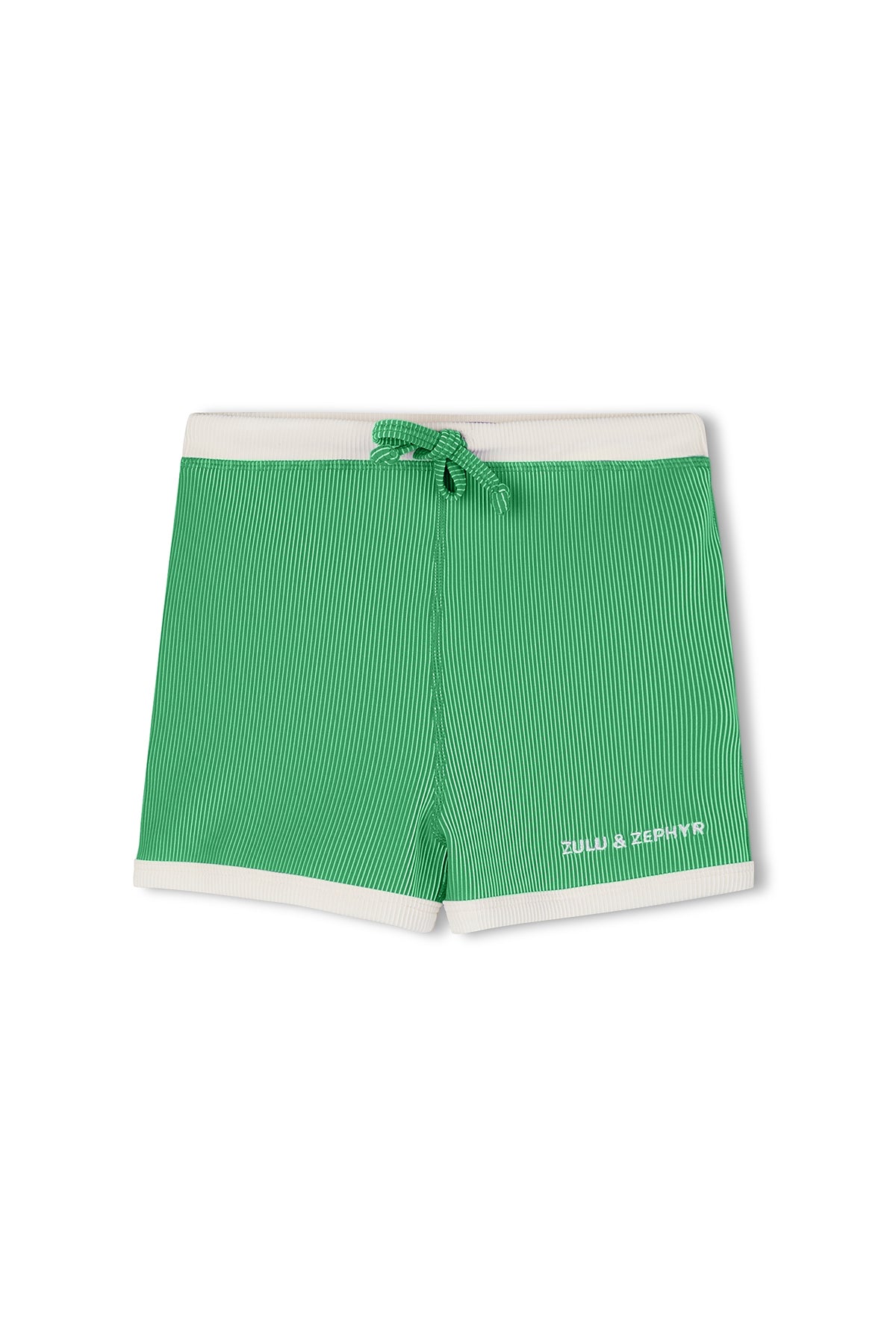 Zulu & Zephyr - Mini Stripe Rib Surf Short Parrot Green