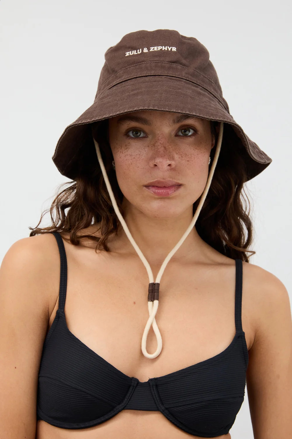 Zulu & Zephyr - ZZ Logo Bucket Hat Cocoa