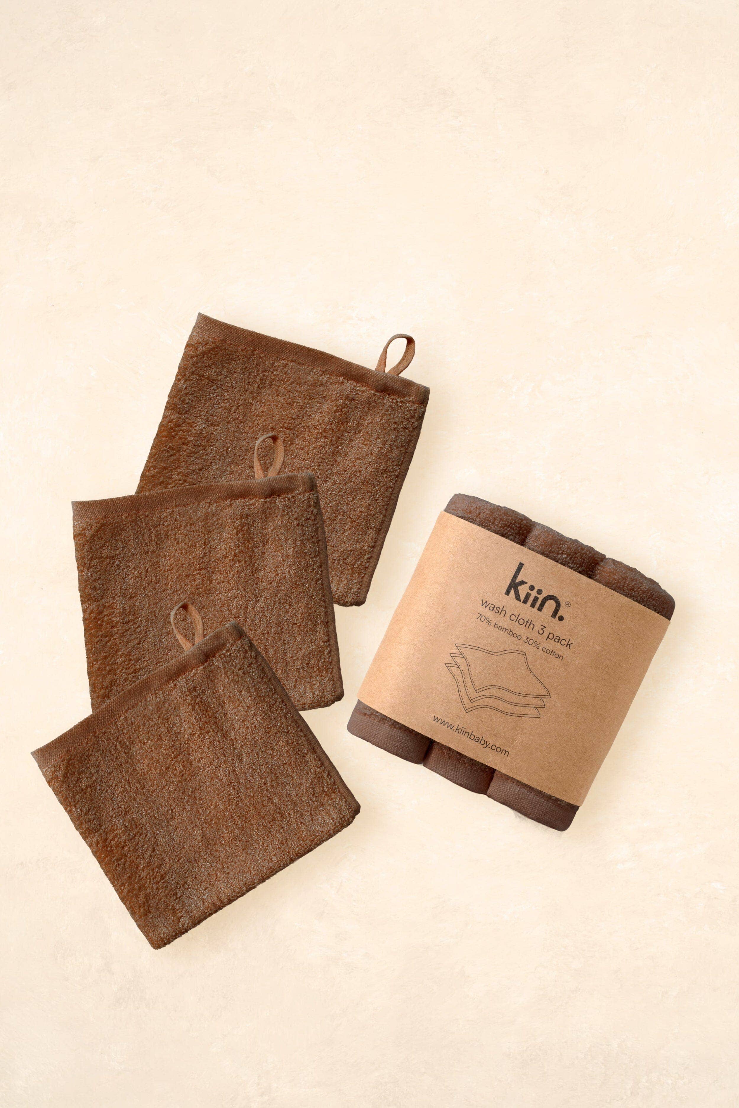 Kiin Baby - Wash Cloths 3 Pack Sage