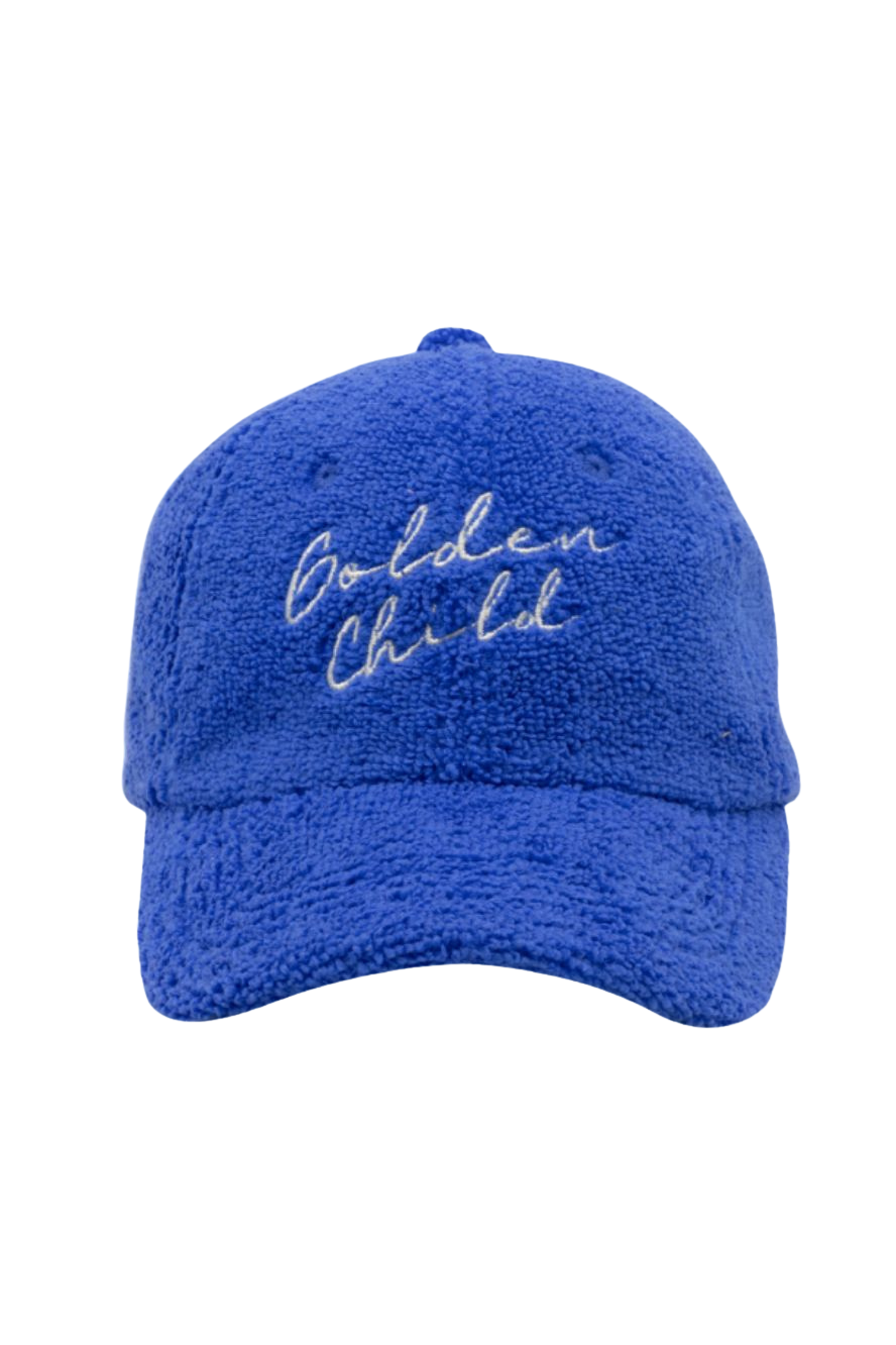 Golden Child - Children's Terry Towelling Cap Blue
