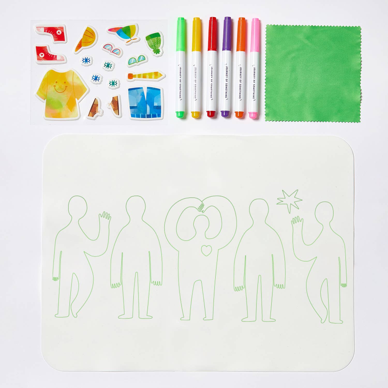 Journey Of Something - Wipeable Silicone Colouring Mat Friends