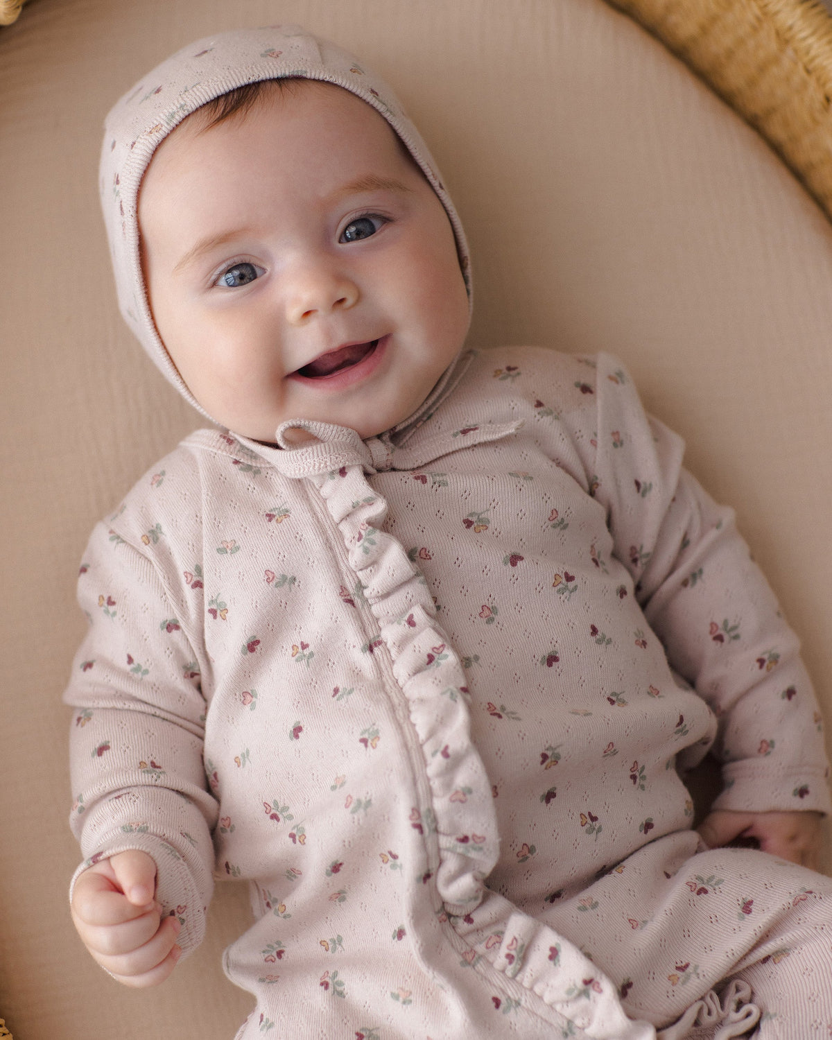Quincy Mae Ruffle Jumpsuit Heart Ditsy