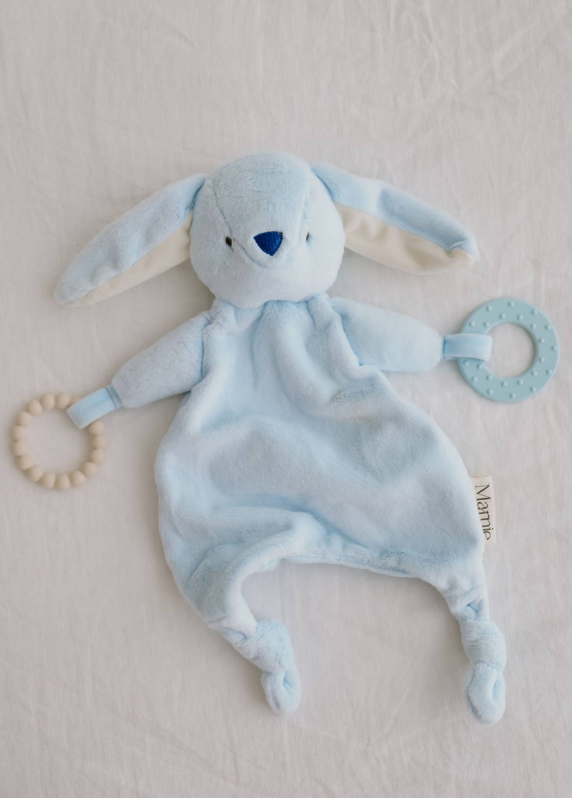 The Name Nest - Marnie Bunny Comforter and Teether Blue