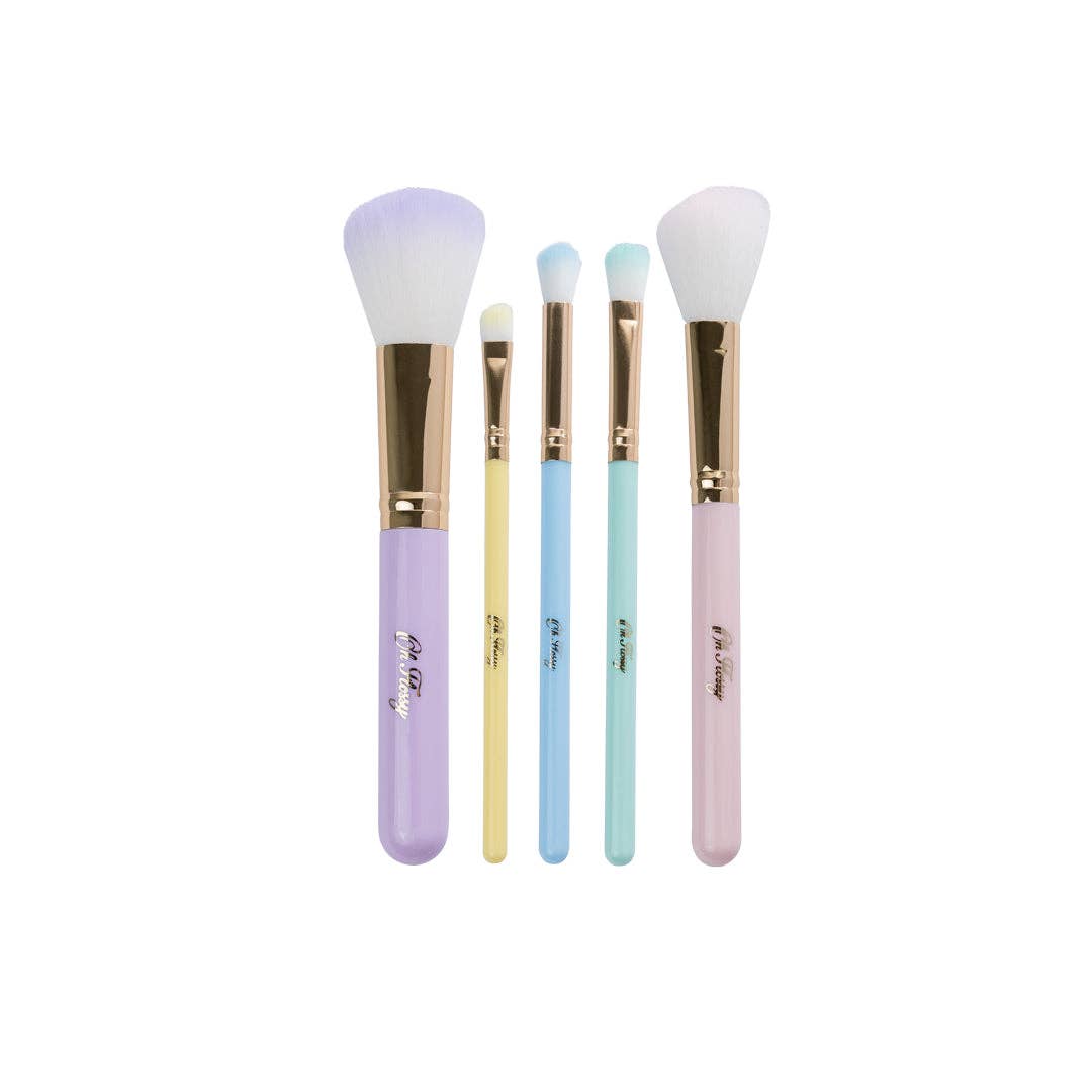 Oh Flossy - 5-Piece Rainbow Makeup Brush Set