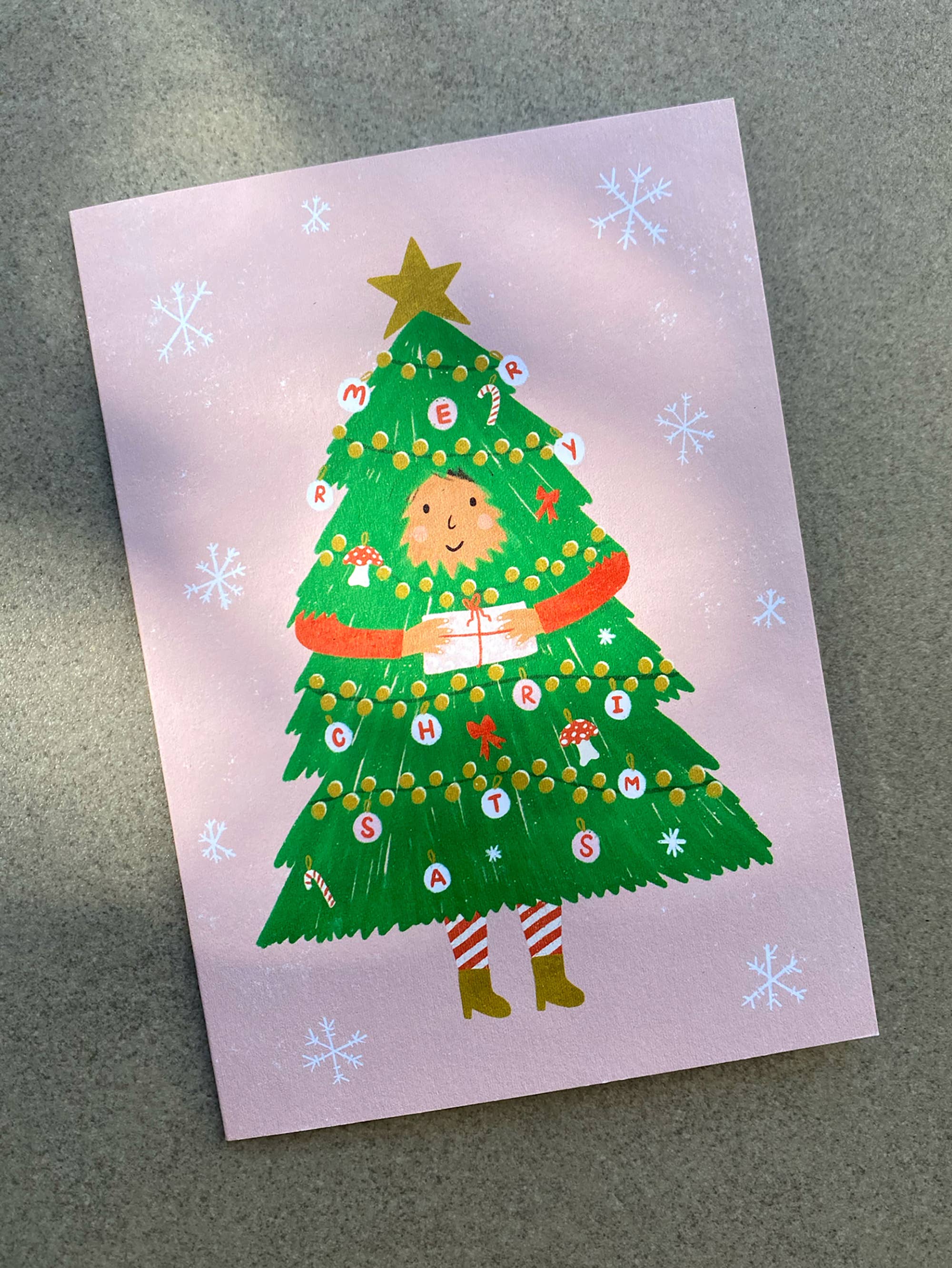 Lauren Sissons Studio - Christmas Tree Helper Greeting Card