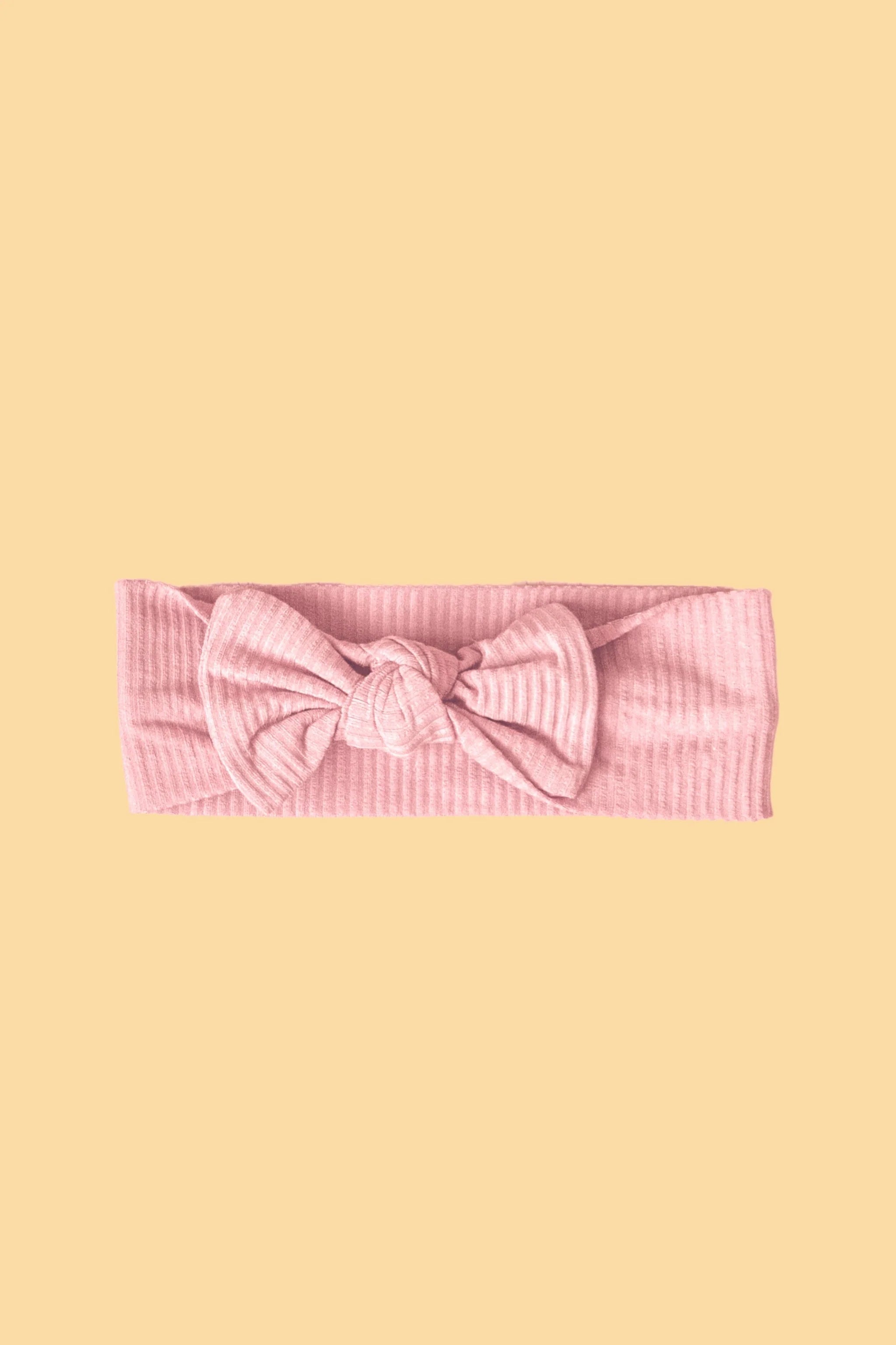 Kiin Baby - Bamboo Stretch Bow Headband Rose