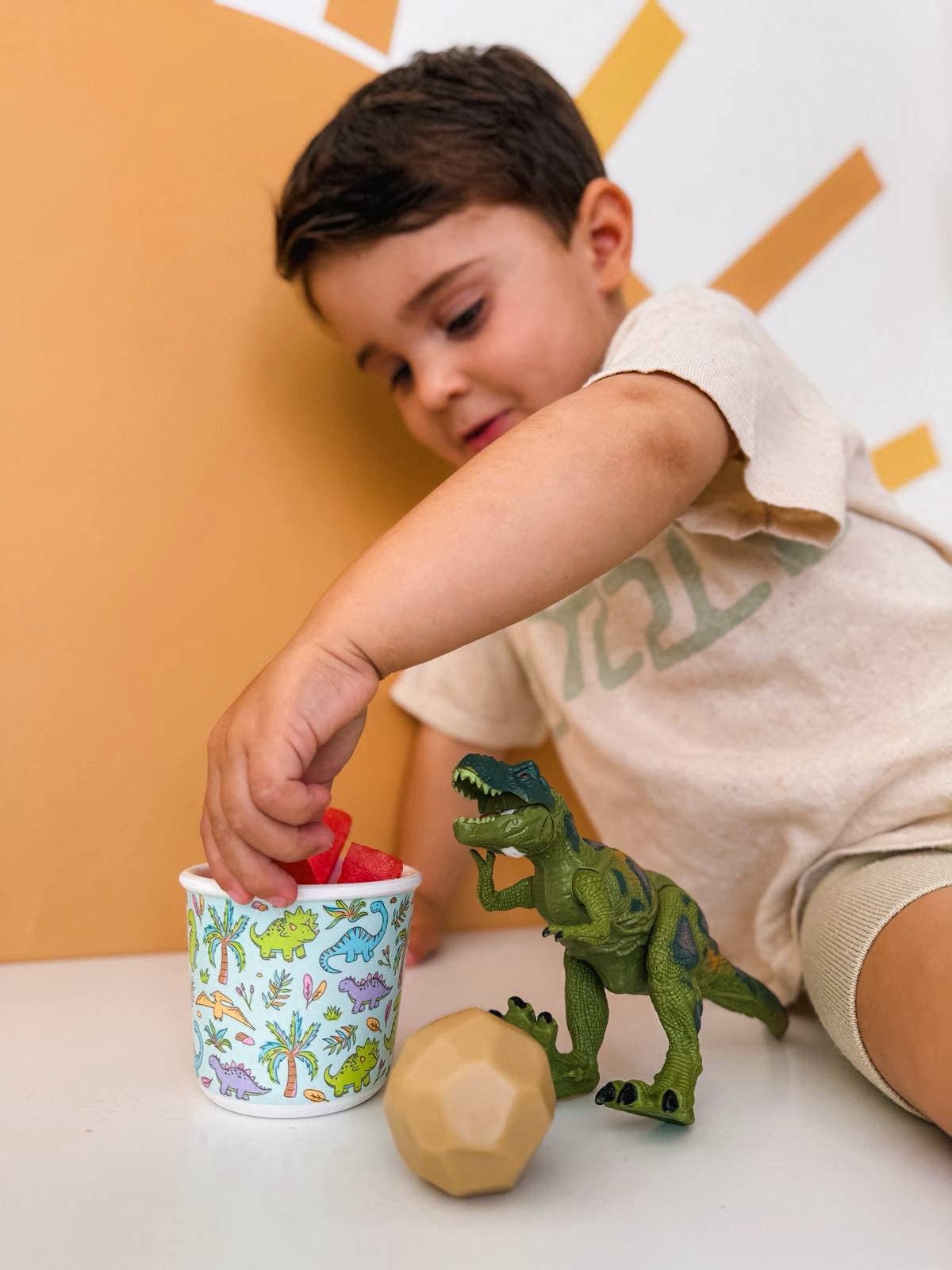 BBcino -  Reusable Bamboo-Based Snack Pot Snack-a-Saurus