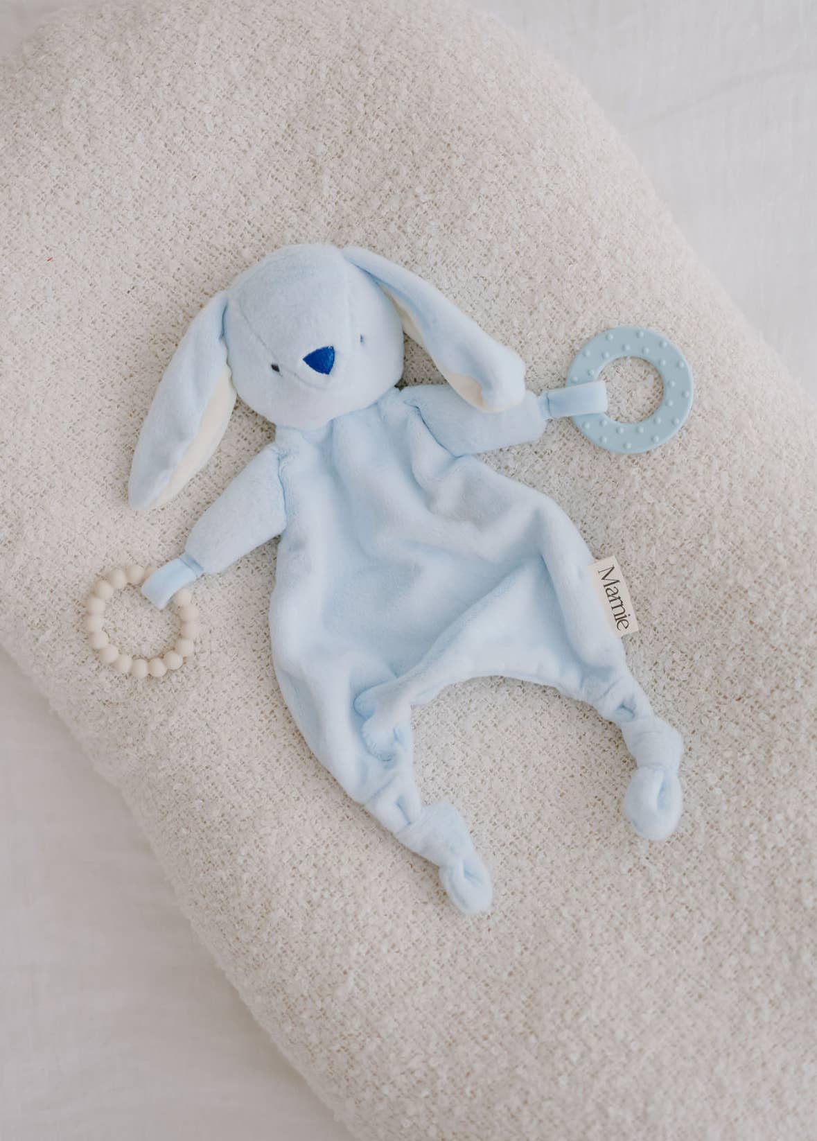 The Name Nest - Marnie Bunny Comforter and Teether Blue