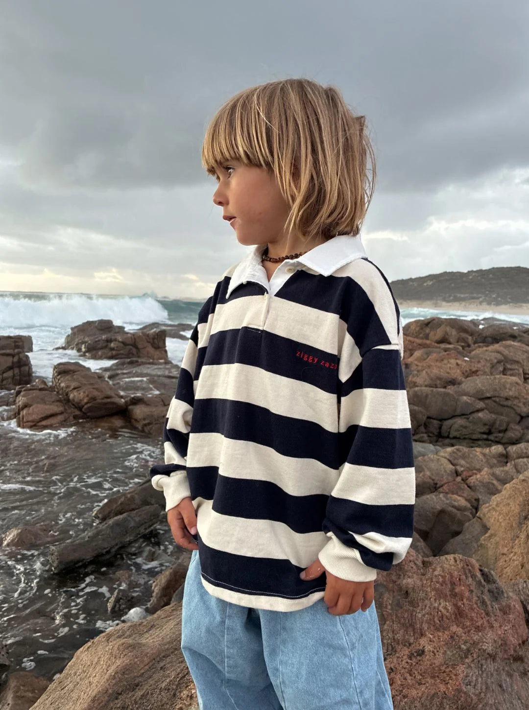 Ziggy Zaza - Lucky Day Jersey Navy Stripe