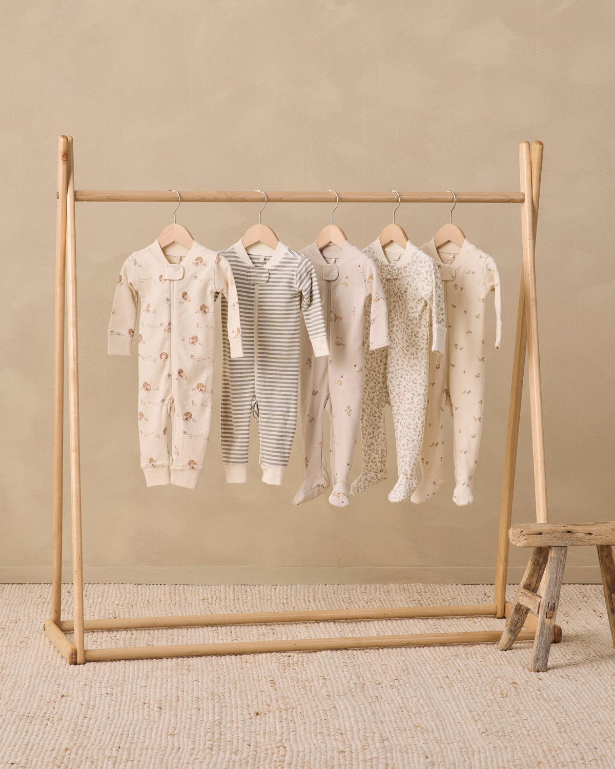 Quincy Mae Zip Long Sleeve Sleeper Footie Pears