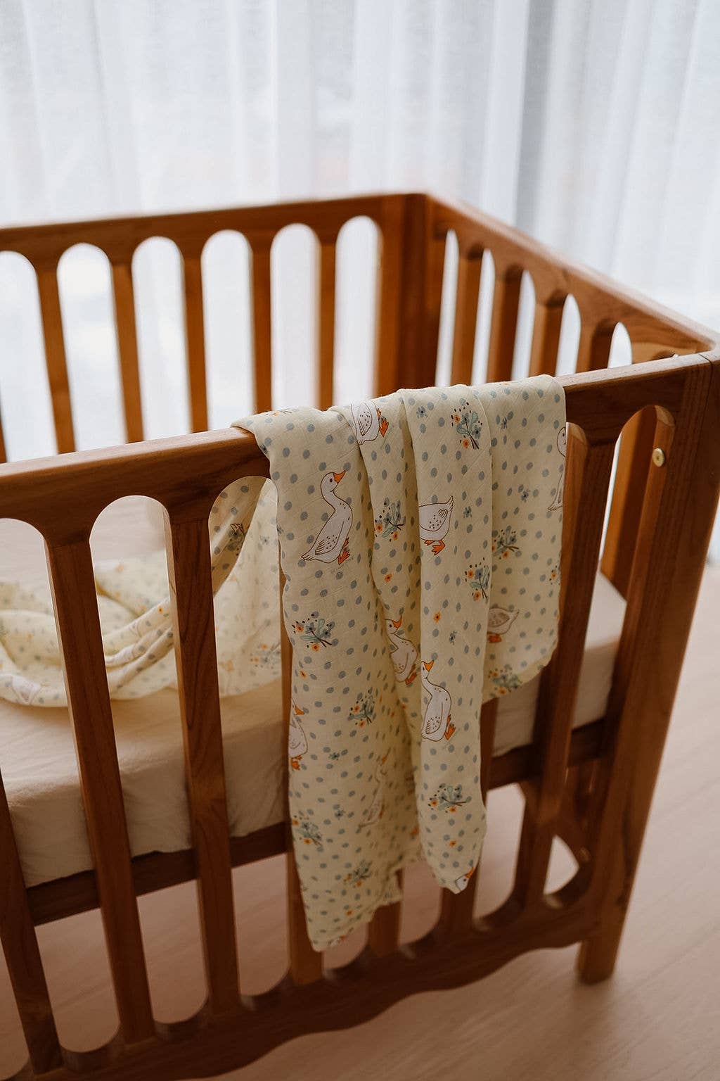 The Name Nest - French Geese Baby Swaddle Wrap