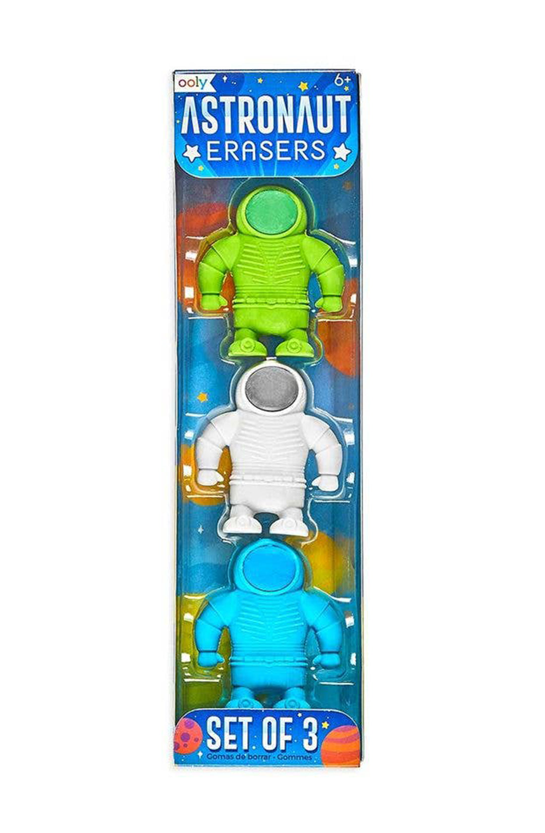 Astronaut eraser set of 3.