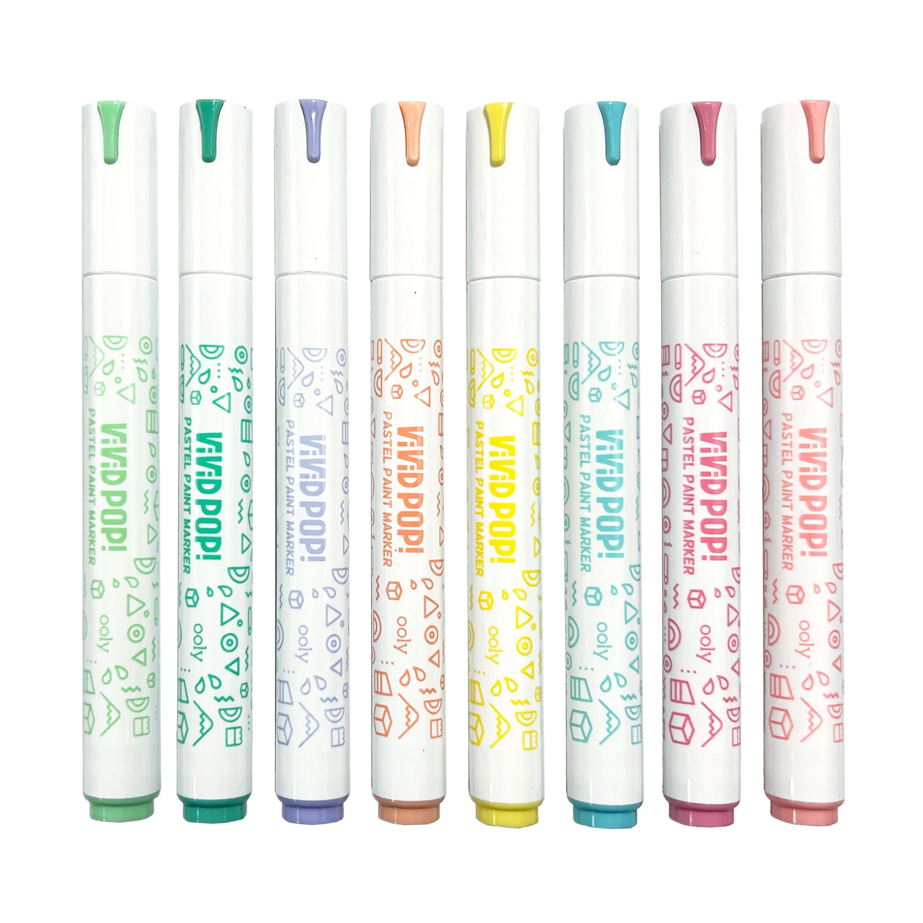 Vivid Pop! Water-Based Paint Markers: Pastel (Set of 8)