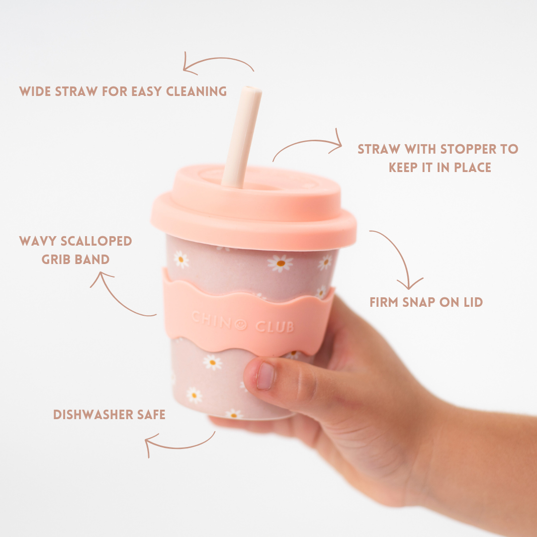 Chino Club - Pink Daisy Babychino Cup 4oz