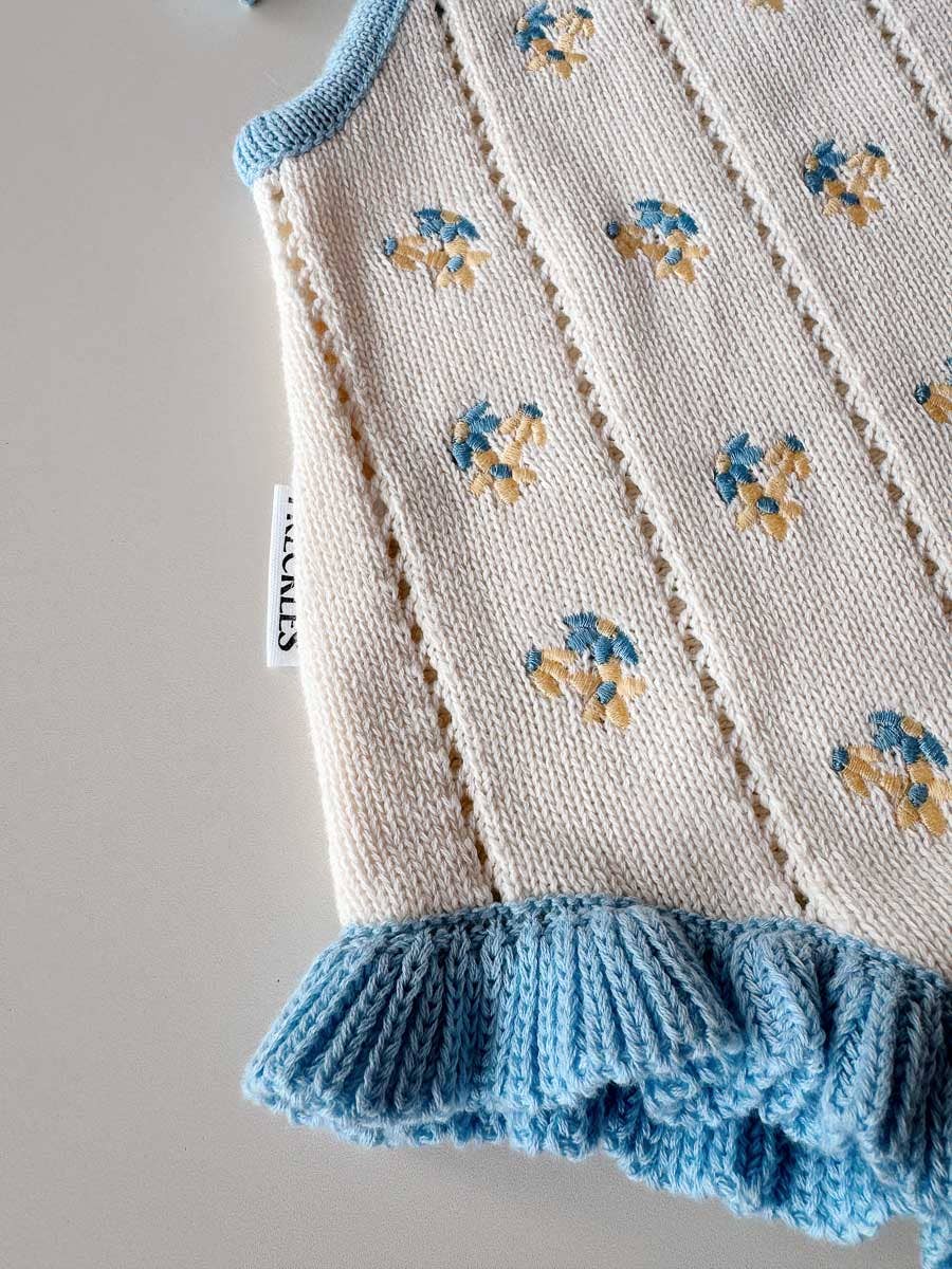 Freckles the Label - Bloom Pointelle Tie Romper Pansy