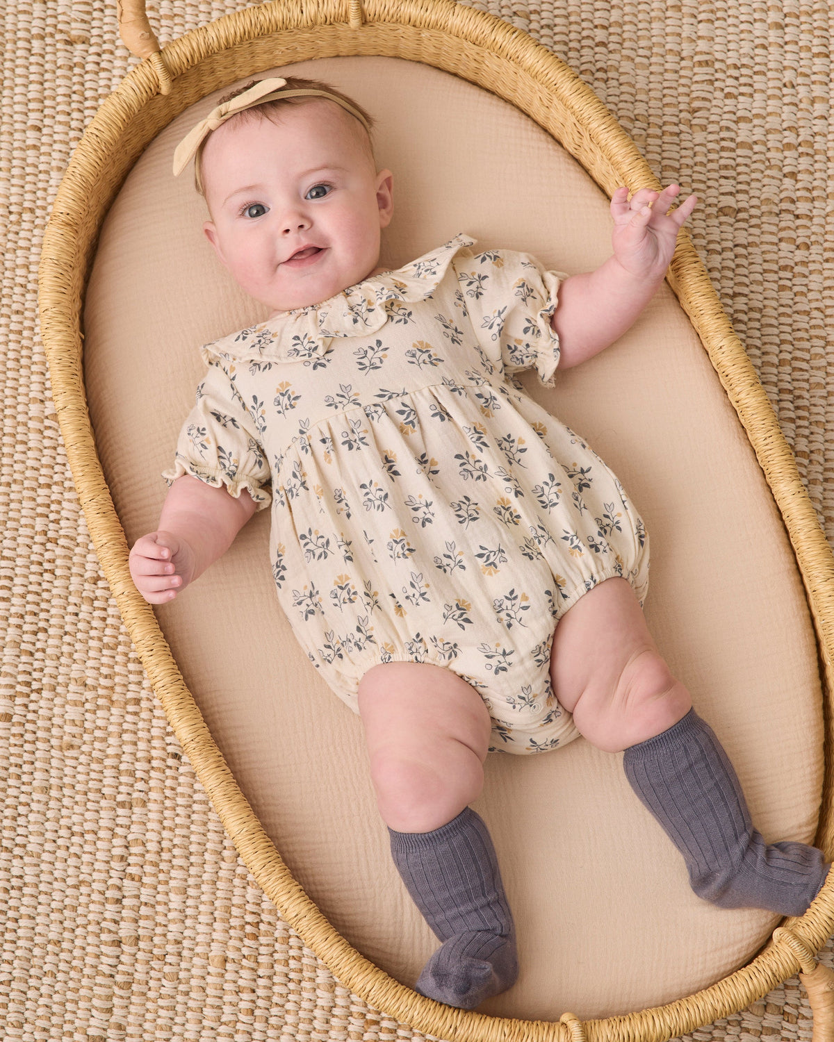 Quincy Mae Collared Romper French Floral