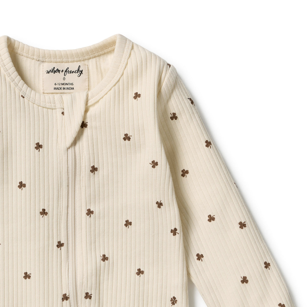 Wilson & Frenchy - My Lucky Charm Organic Zipsuit with Feet