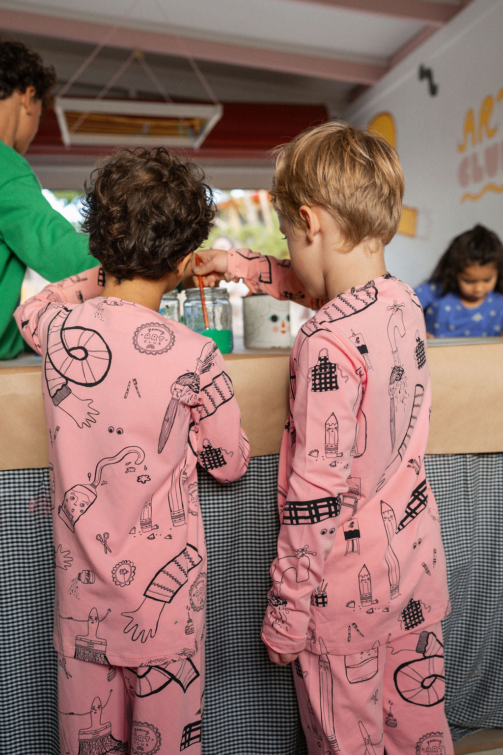 G.Nancy - Art Club Long PJ Set Bubblegum