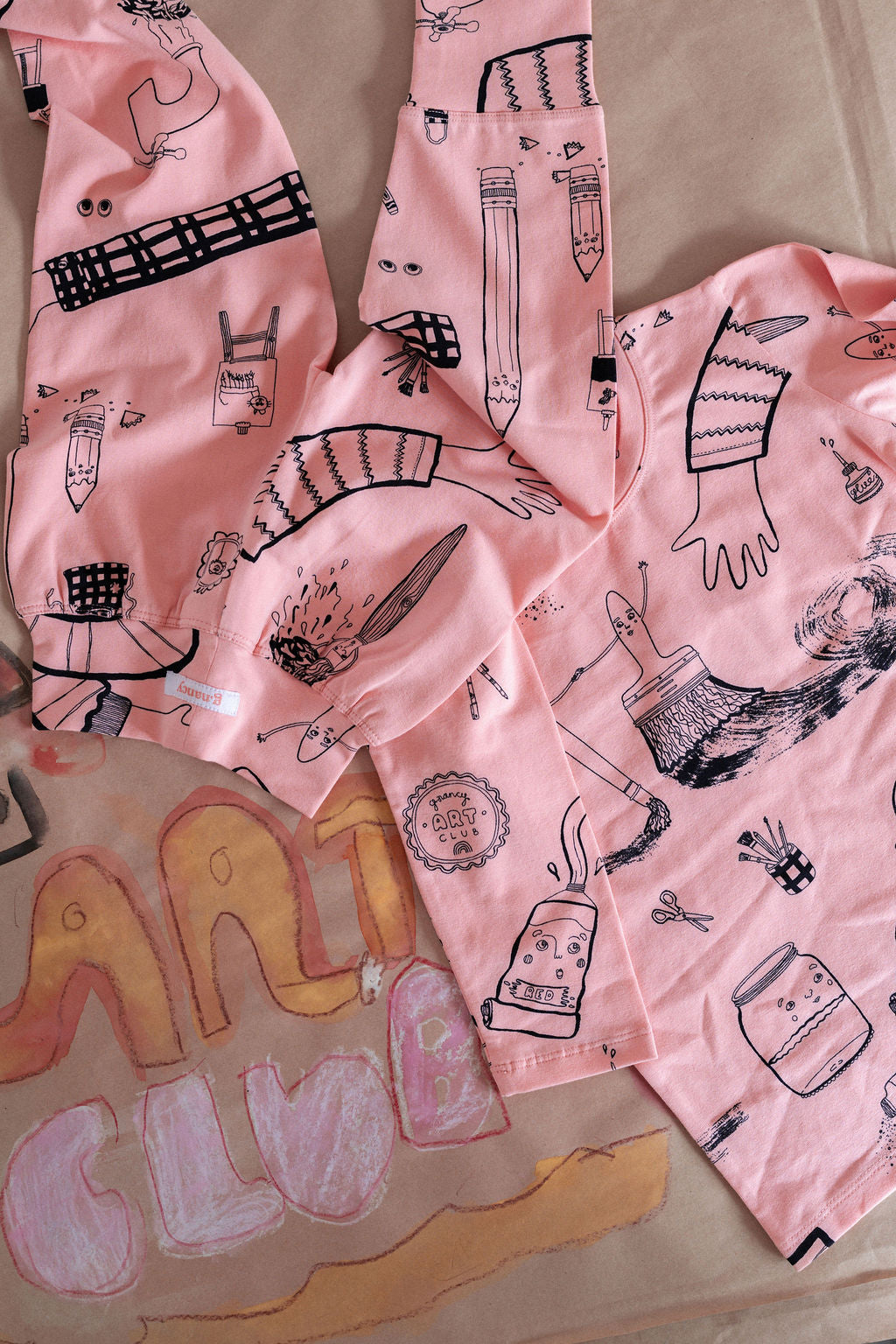 G.Nancy - Art Club Long PJ Set Bubblegum