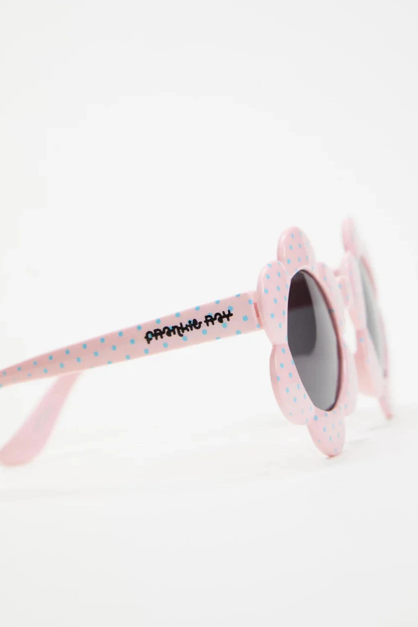 Kids Daisy Sunglasses Pink with Aqua Spot