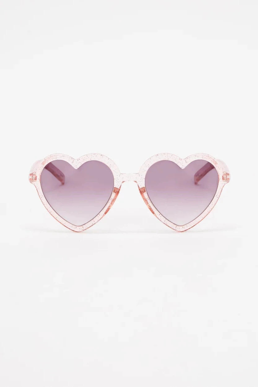 Kids Heart Sunglasses Pink Sparkle