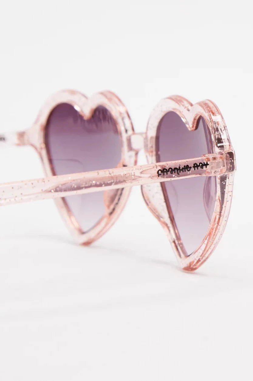 Kids Heart Sunglasses Pink Sparkle