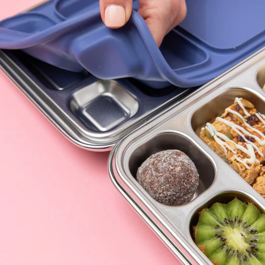 Nudie Rudie - Five Compartment Leakproof Stainless Steel Lunch Box Indigo