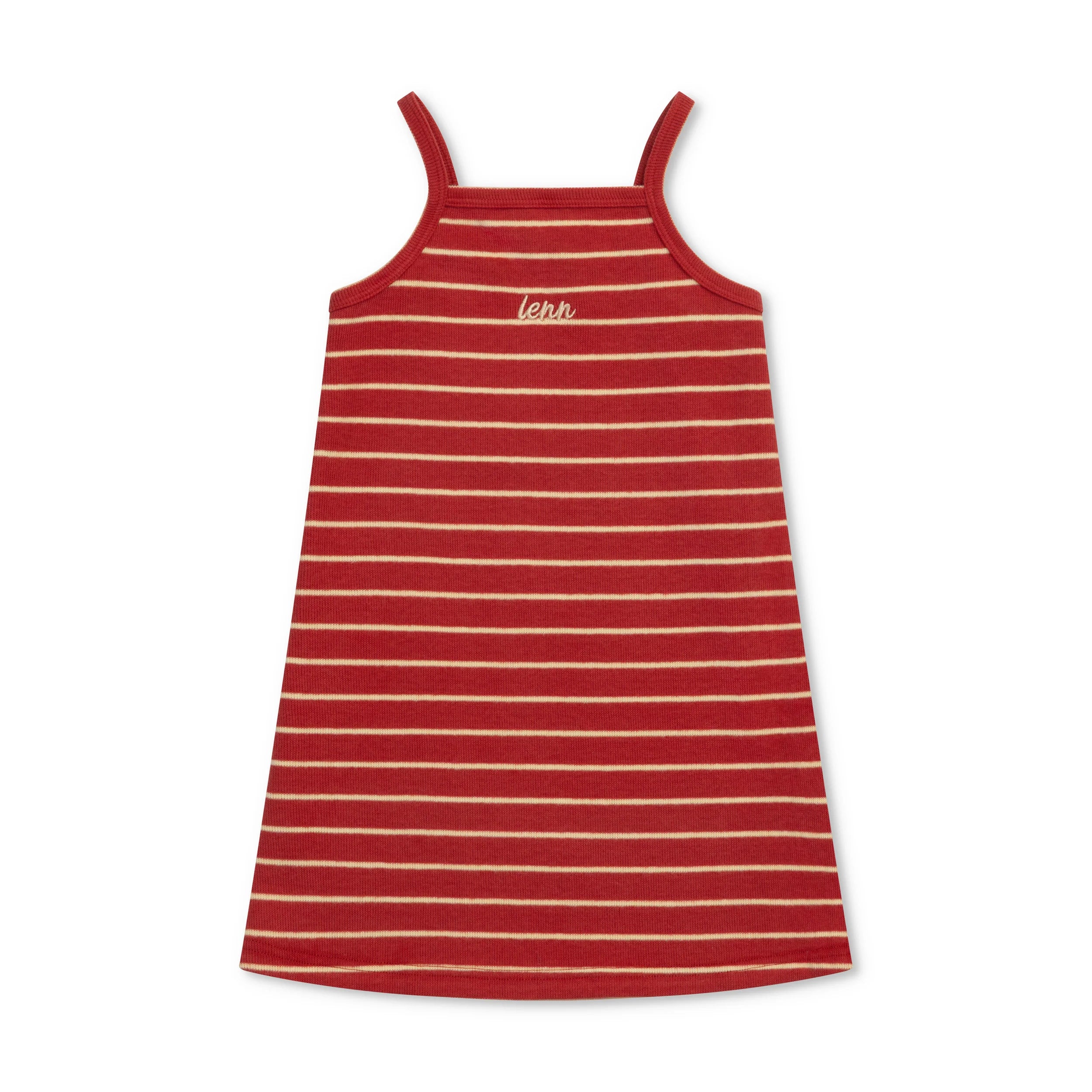 Lenn Label - Outdoors Dress Fiery Red Stripe