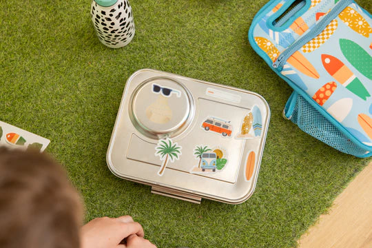 Nudie Rudie - Reusable Lunch Box Stickers Surf's Up