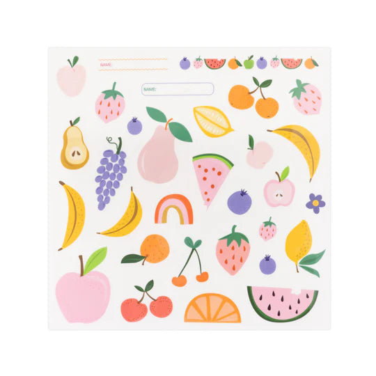 Nudie Rudie - Reusable Lunch Box Stickers Tutti Fruitti Fun