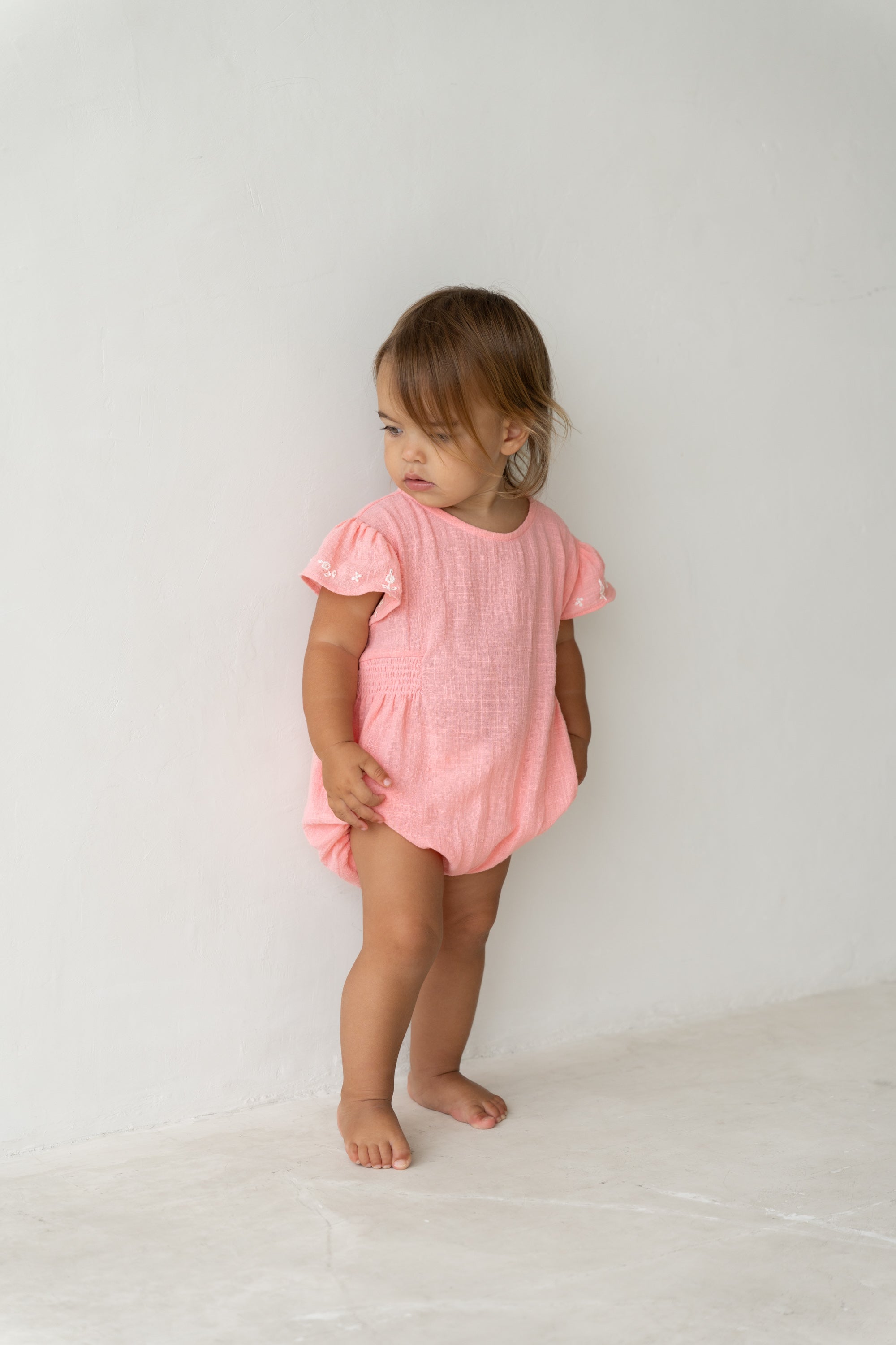 Blossom Romper Coral - Size 2