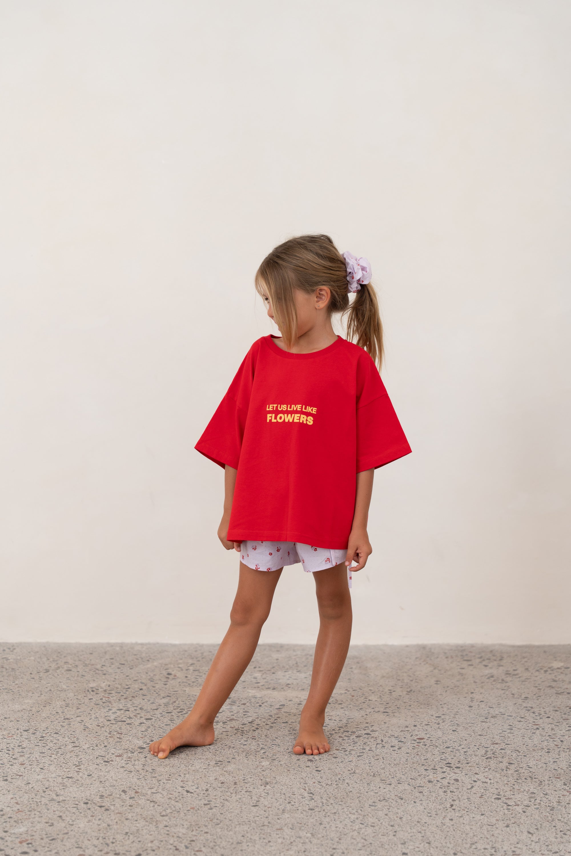 PRE-ORDER Illoura the Label - Live Like Flowers Tee Cherry