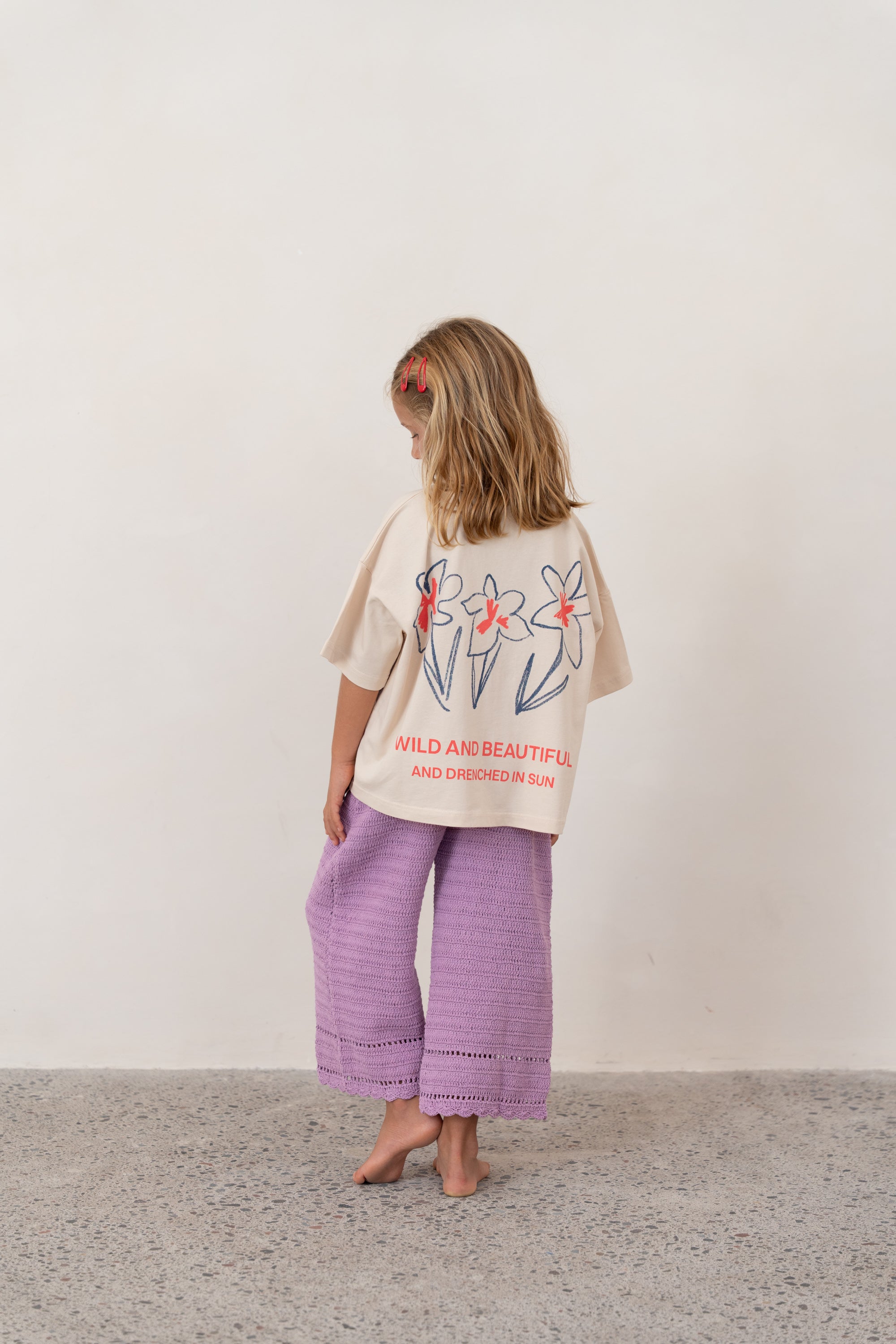 PRE-ORDER Illoura the Label - Live Like Flowers Tee Stone