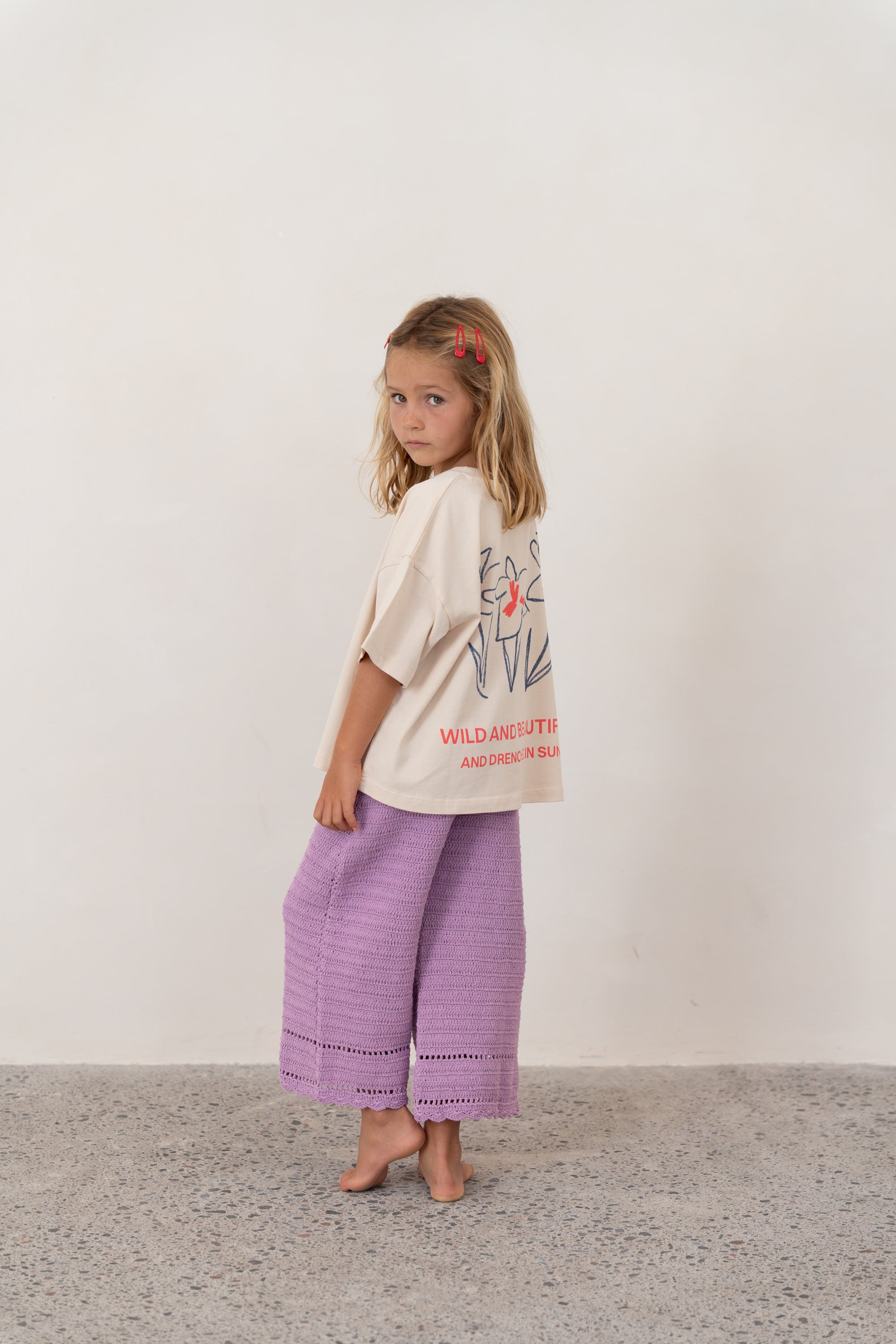 PRE-ORDER Illoura the Label - Live Like Flowers Tee Stone