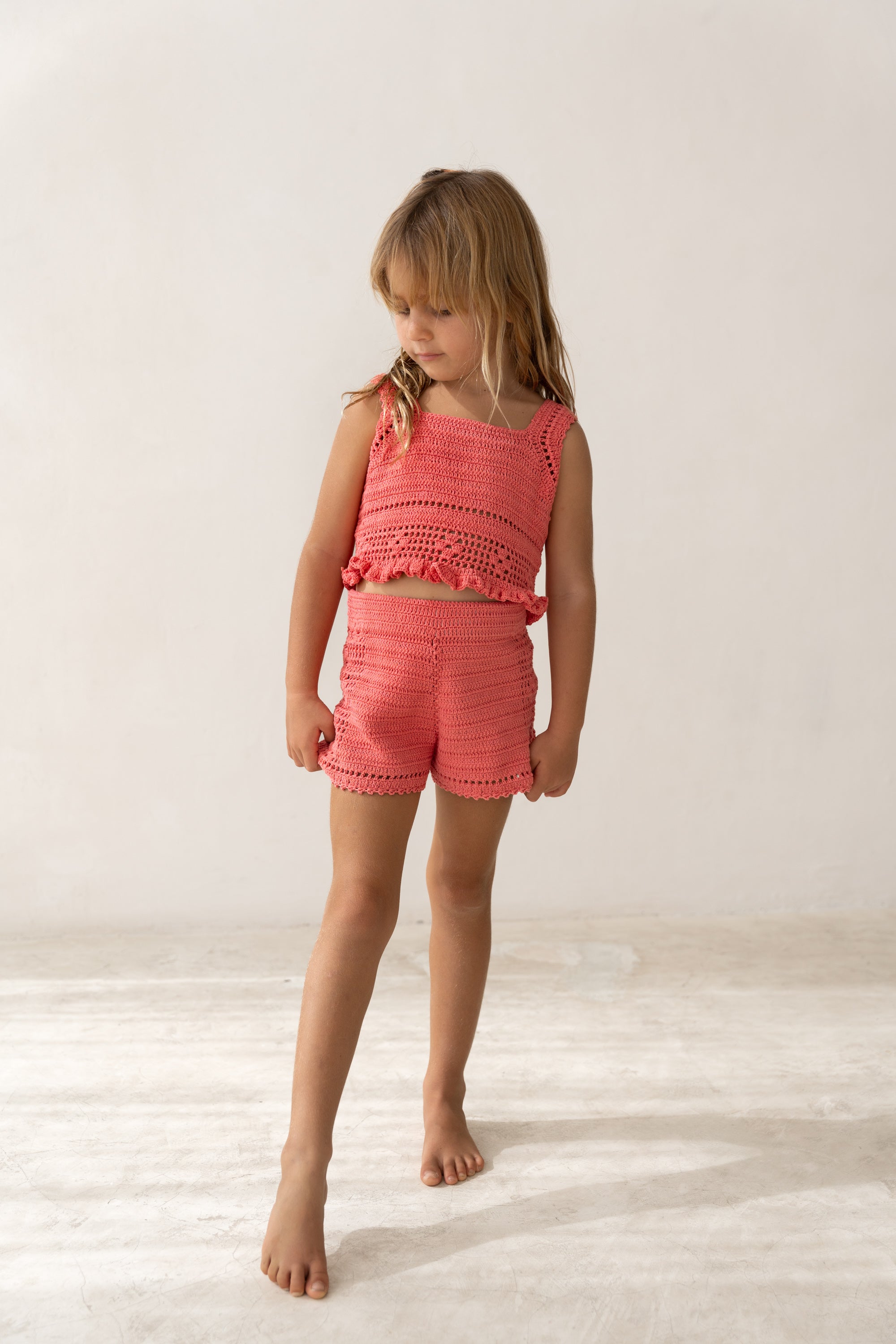 Illoura the Label - Crochet Shorts Hibiscus